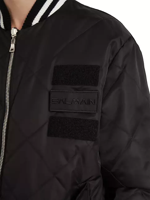 Balmain Men's Reversible Maxi Monogram Nylon Bomber Jacket