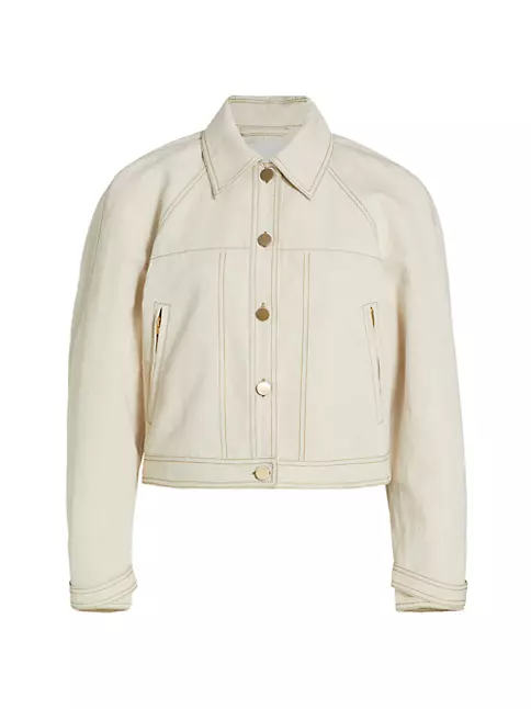 Monogram Workwear Denim Jacket - Luxury White