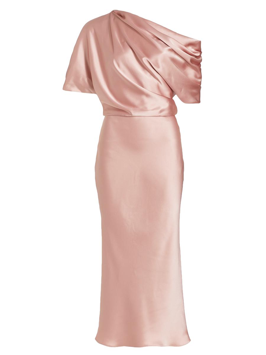 knee length dresses for ladies Amsale Sequin Strapless Cocktail Dress in Cerise at Nordstrom, Size 10 main image 1
