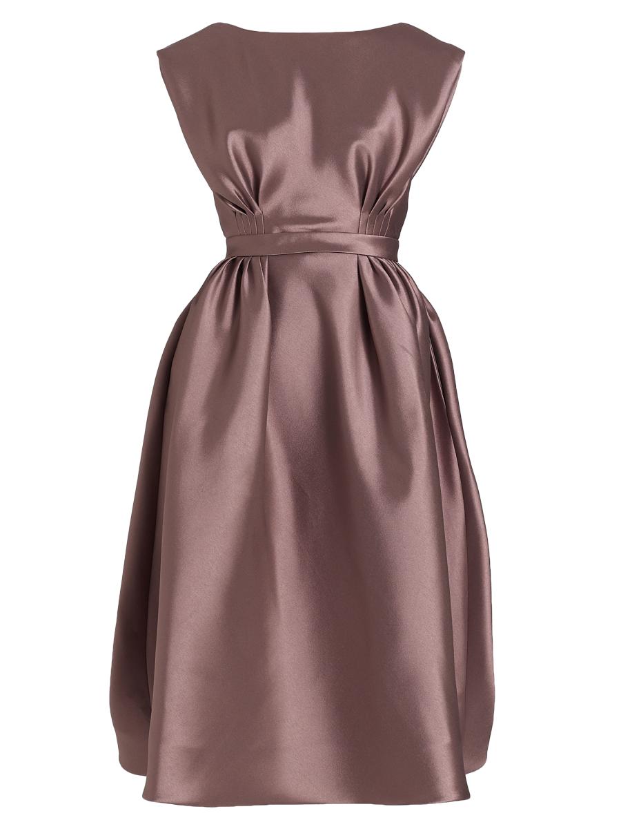 let me be a-line pleated dress Women Elegant Pleated Tight-Fitting A-Line Dress