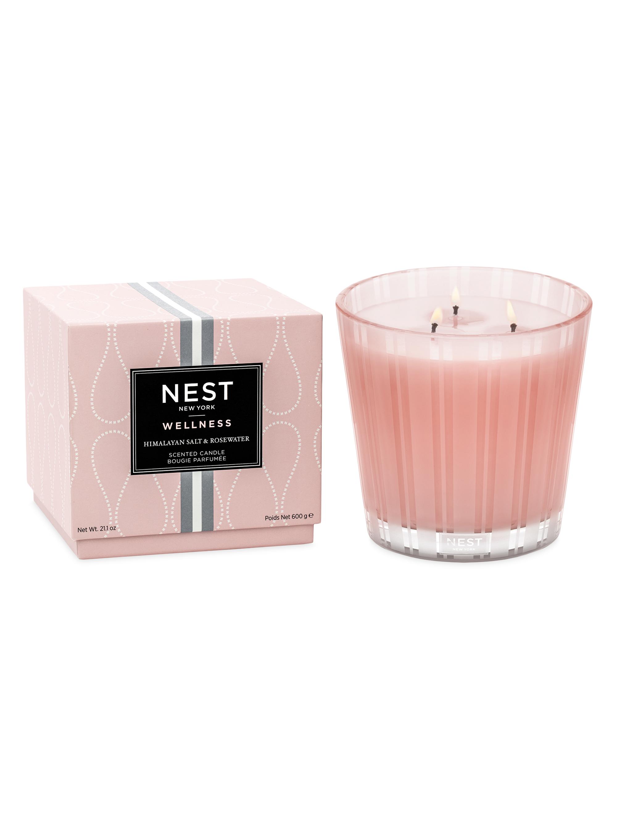 NEST New York Wellness Himalayan Salt & Rosewater 3-Wick Candle