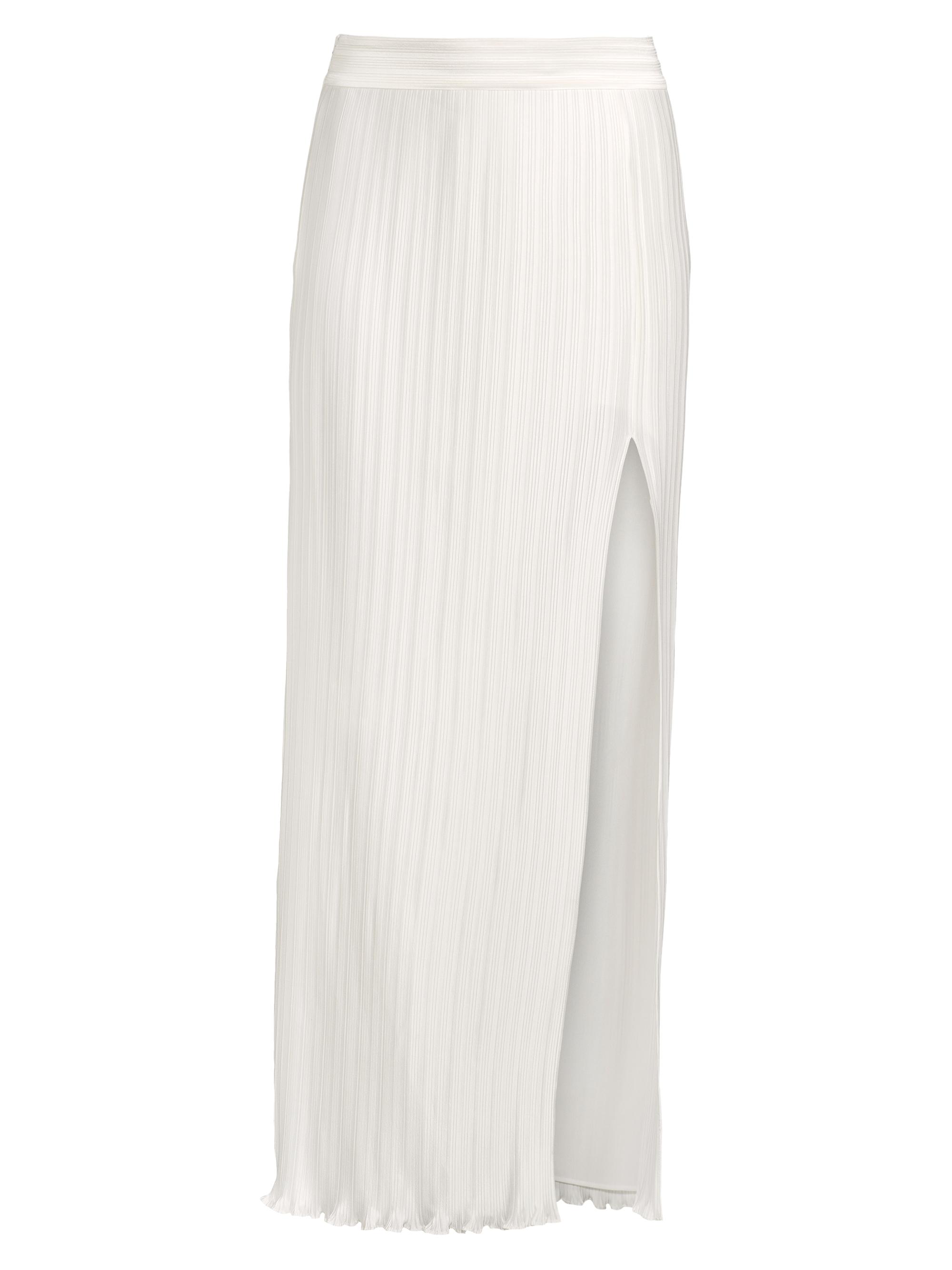 Aiifos Women's Salma Pleated Satin Maxi Skirt - White