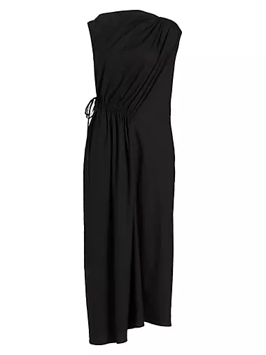 Annette Gathered Tie Maxi Dress