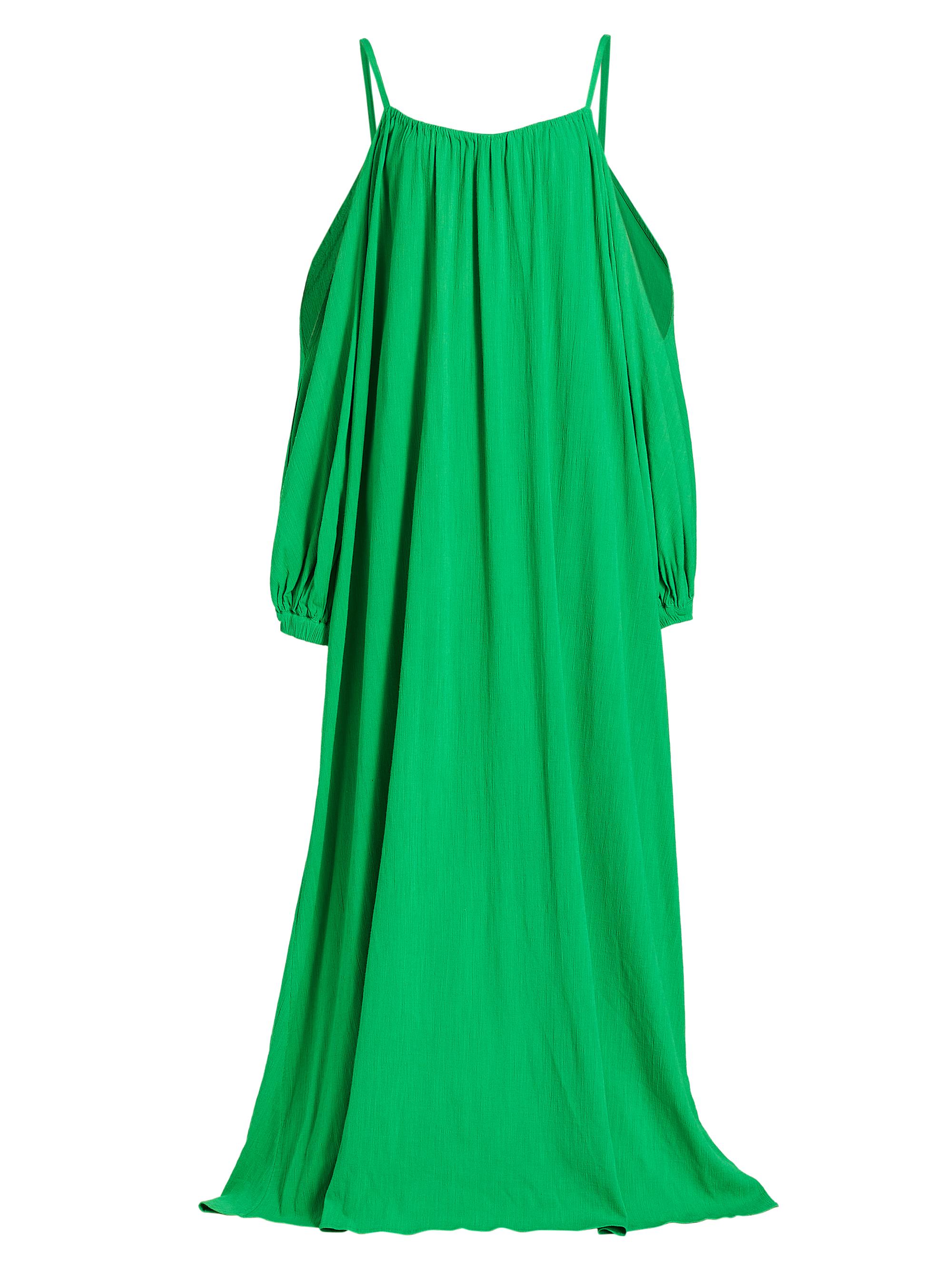 Deveaux New York Women's Paloma Exposed-Shoulder & Puff-Sleeve Maxi Dress - Green
