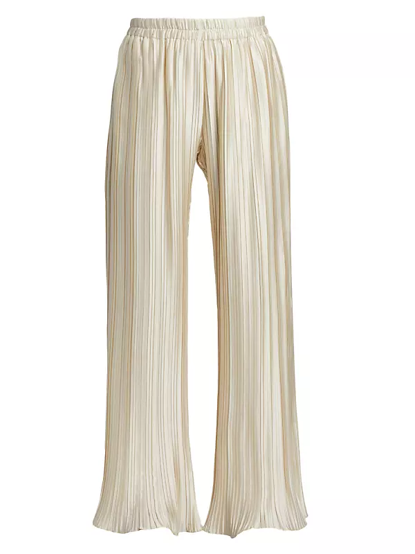 Savannah Plissé-Pleated Pants