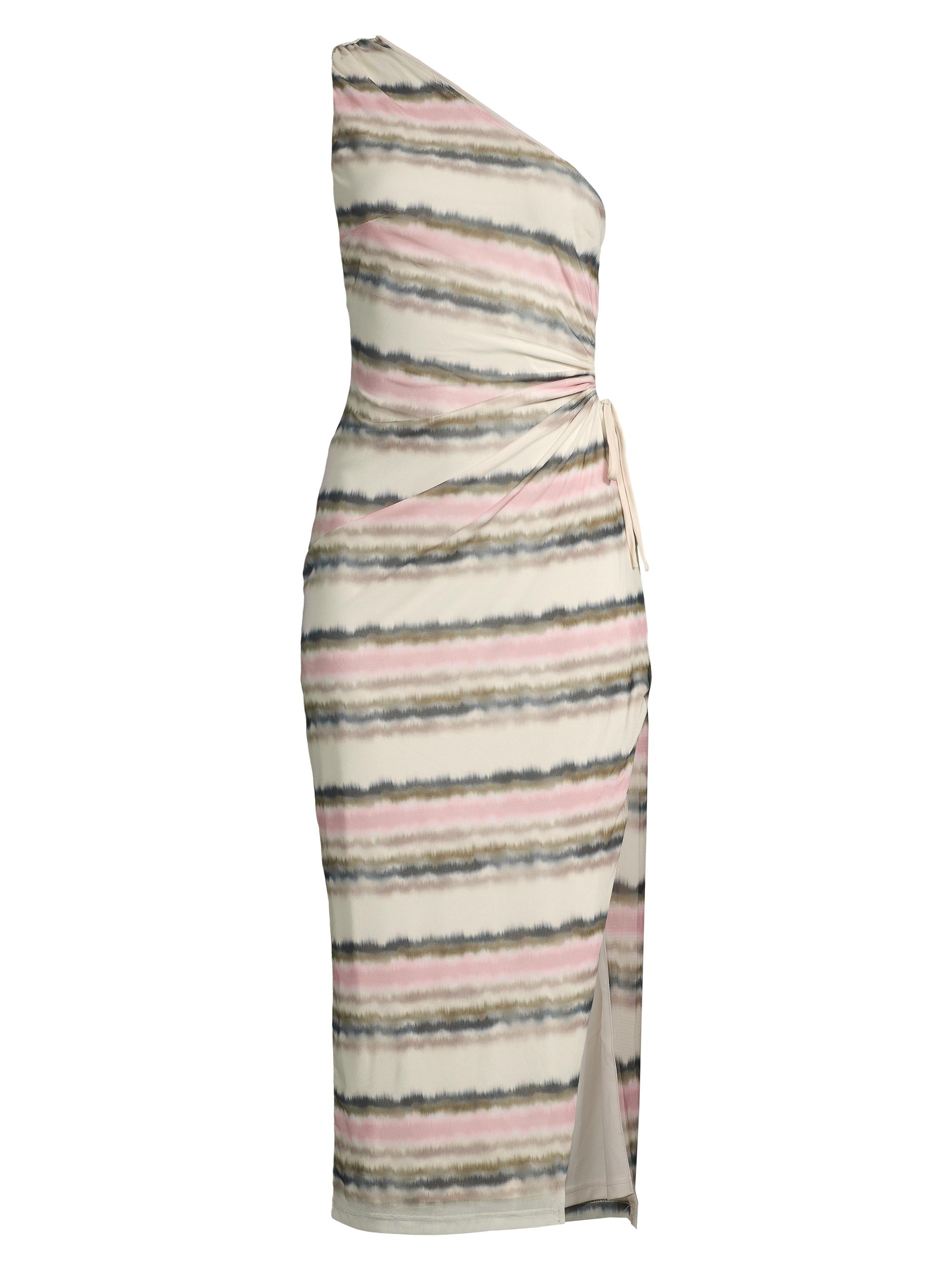 Hansen + Gretel Women's Mood Ring Madre Painterly One-Shoulder Midi-Dress - Tie Dye