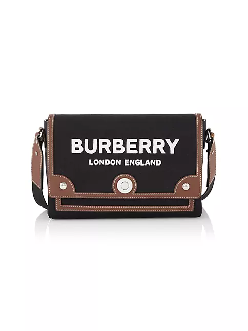 Burberry logo-lettering check-pattern Messenger Bag - Farfetch