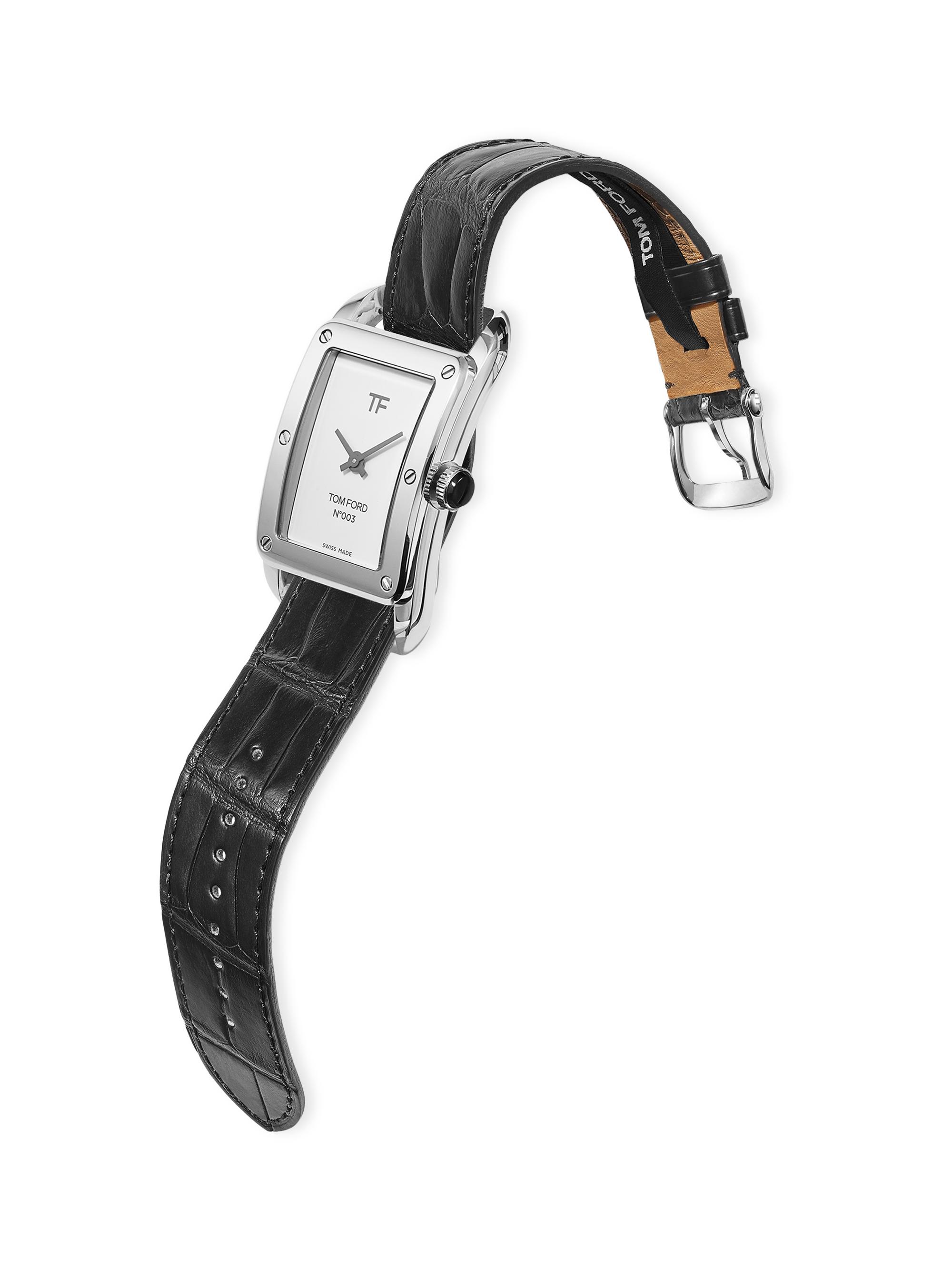 TOM FORD N.003 Stainless Steel & Alligator Strap Watch | Saks