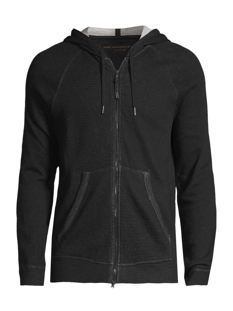 John Varvatos Providence Double Knit Zip-Up Hoodie | Saks Fifth Avenue