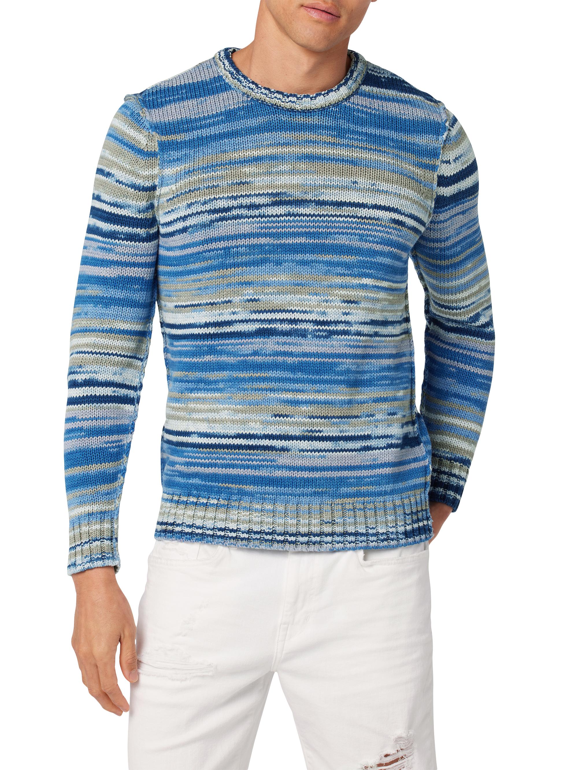 Joe's Jeans Men's Space Dye Crewneck Sweater - Indigo Space