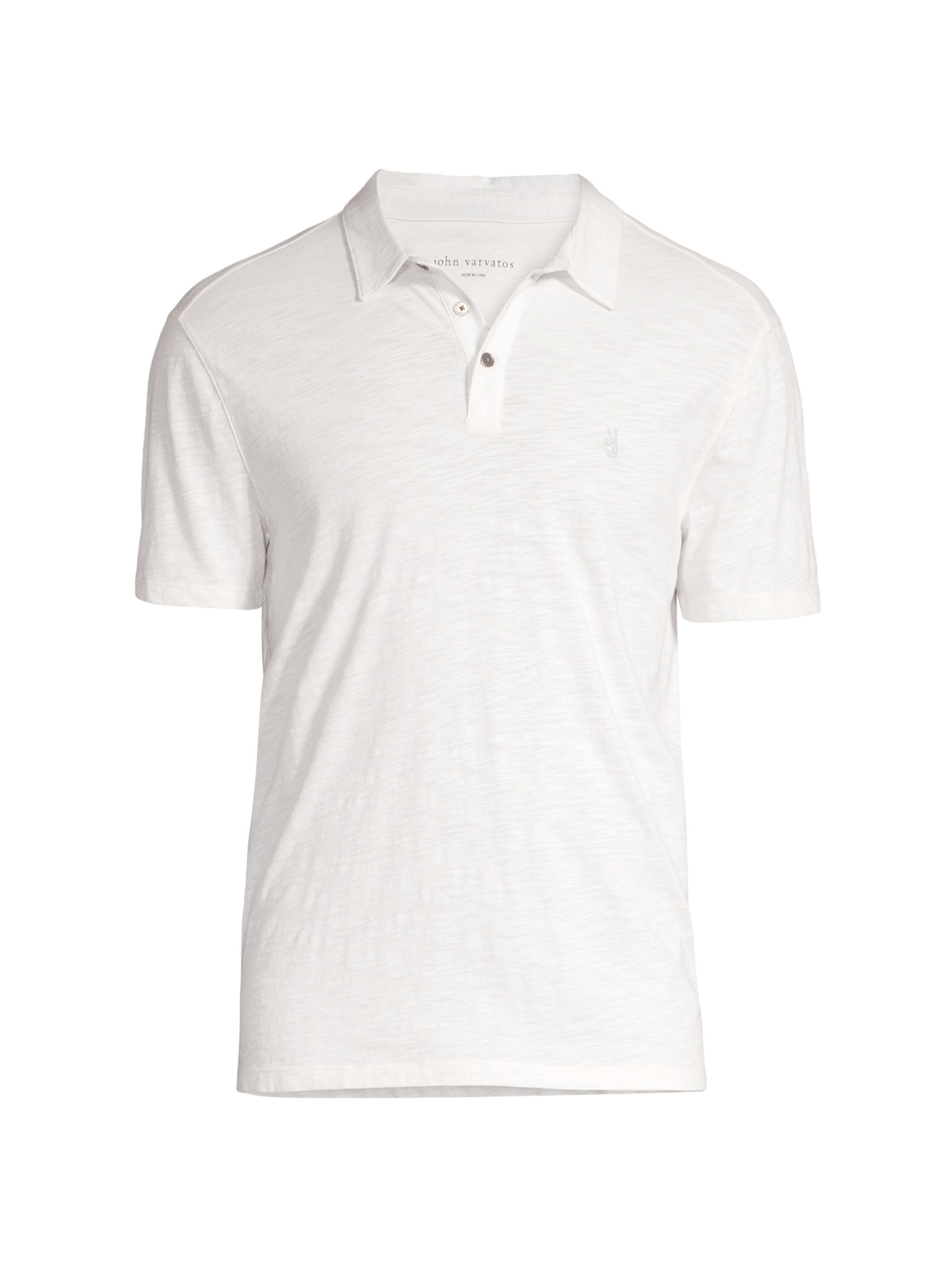 John Varvatos Men's Victor Slub Shirt - Salt