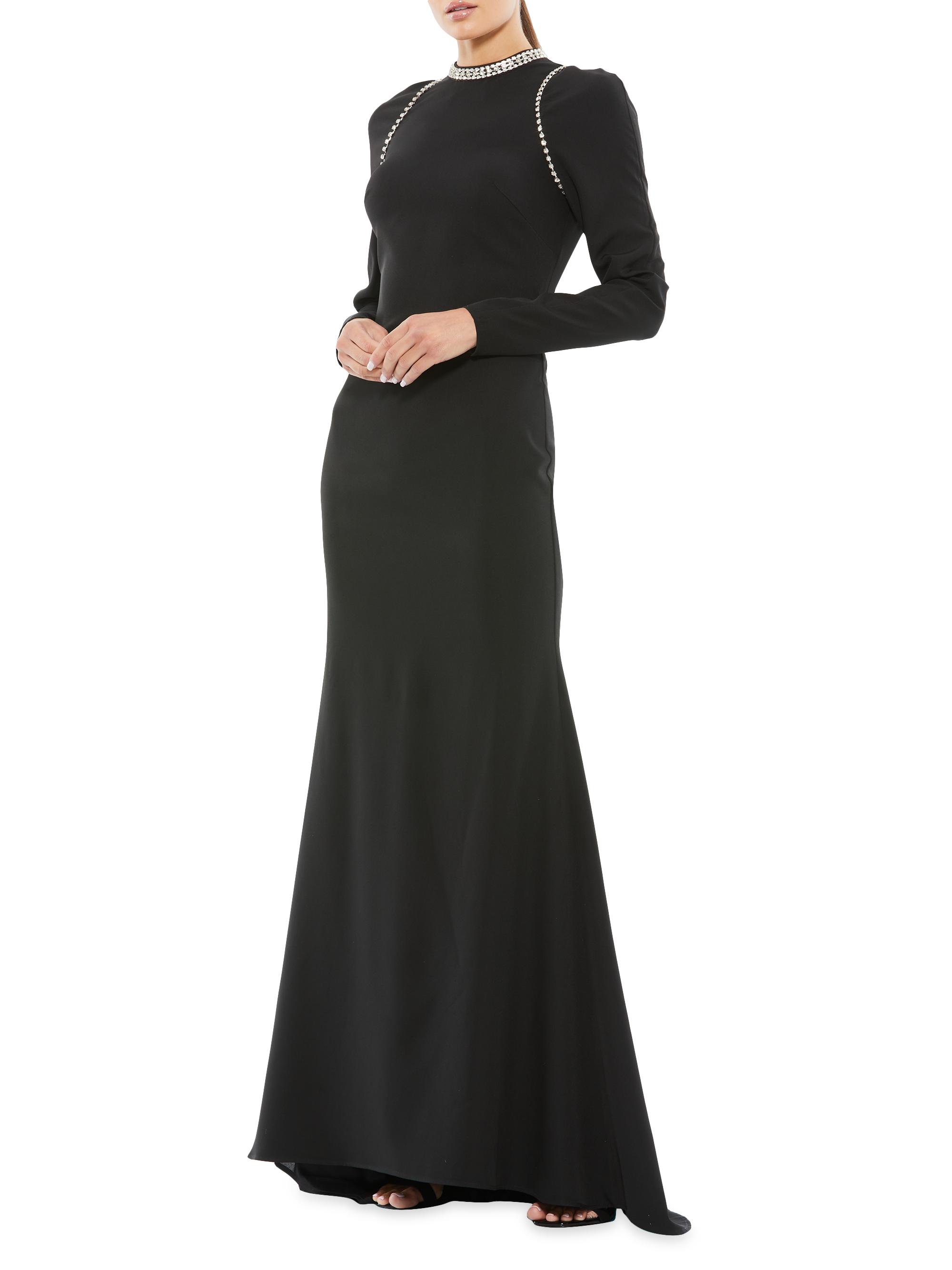 Mac Duggal Women's Ieena Jersey Sheath Gown - Black