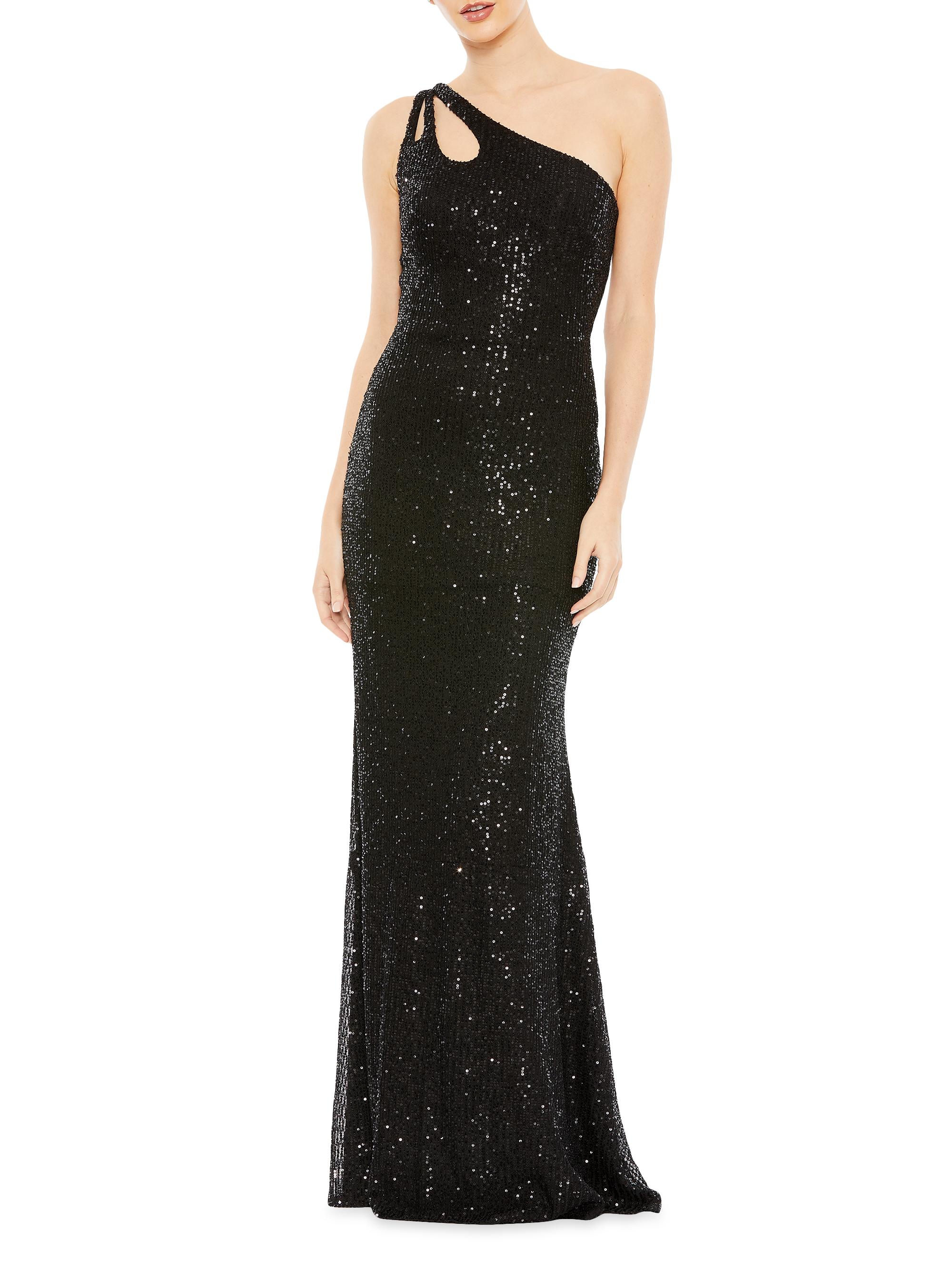 Mac Duggal Women's Ieena One-Shoulder Sheath Gown - Black