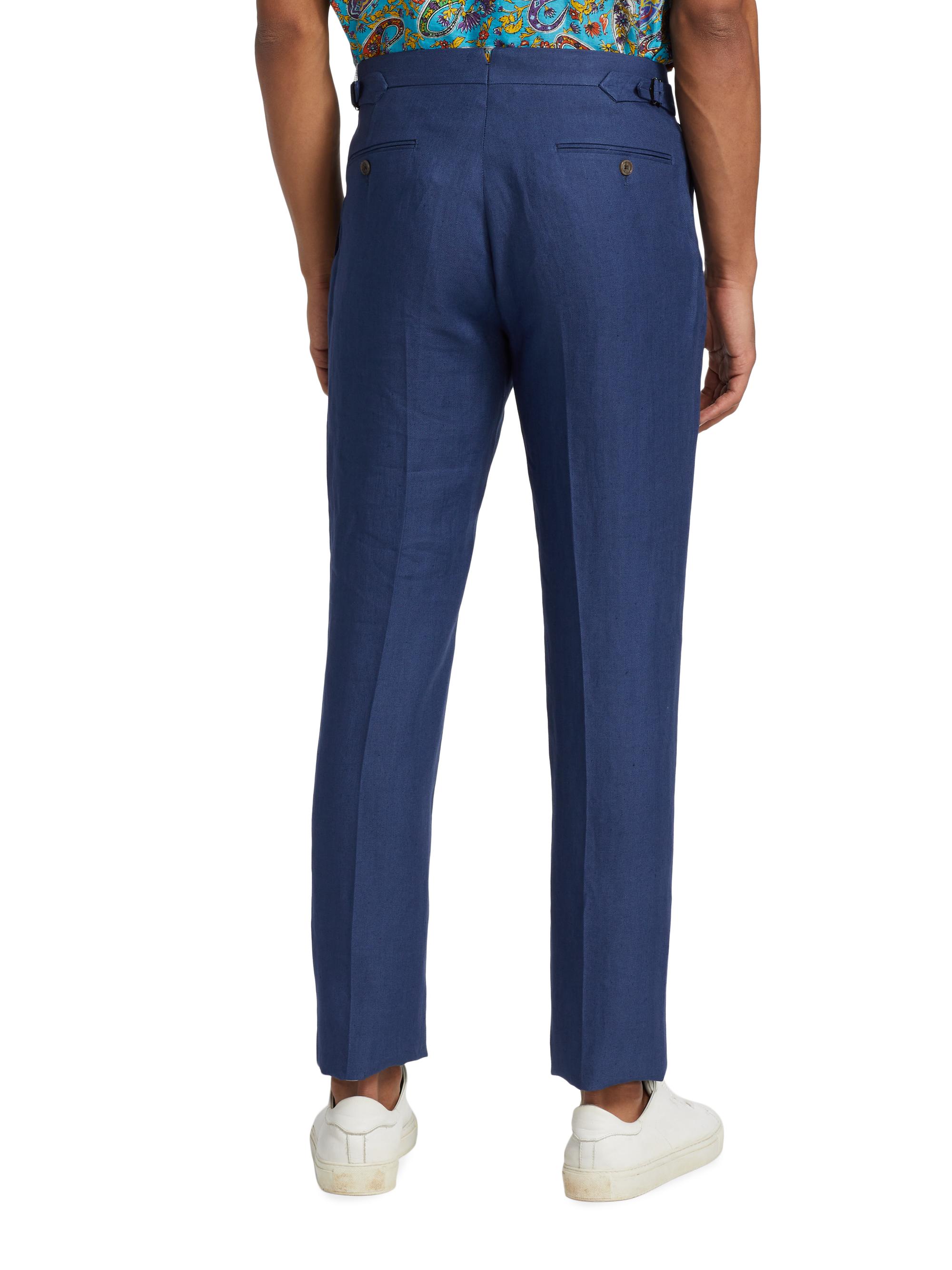 Pantalones De Pana Purple Label Con Pliegues Para Hombre Blancos