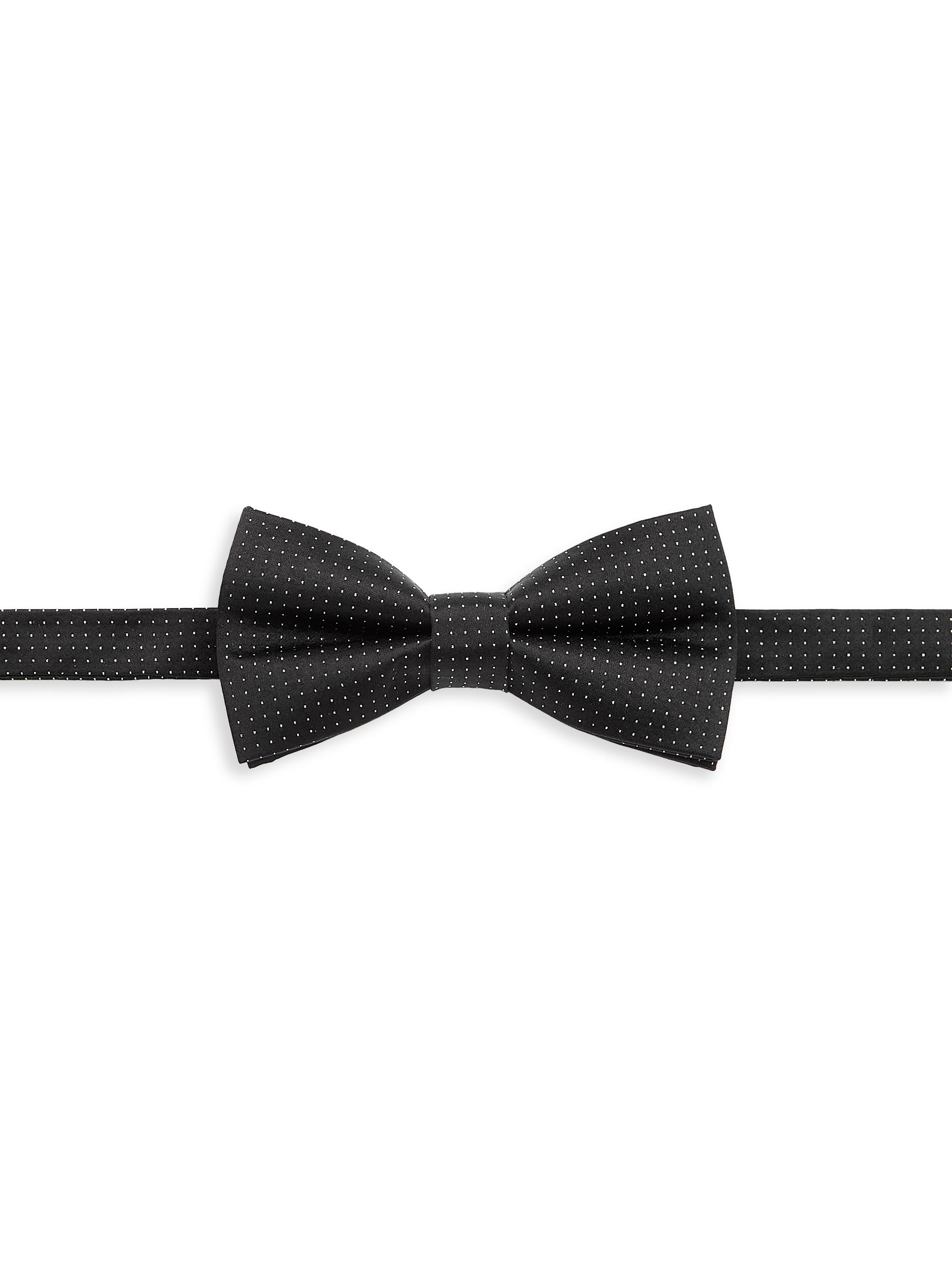 Saks Fifth Avenue Men's COLLECTION Micro Shine Dotted Bow Tie - Moonless Night