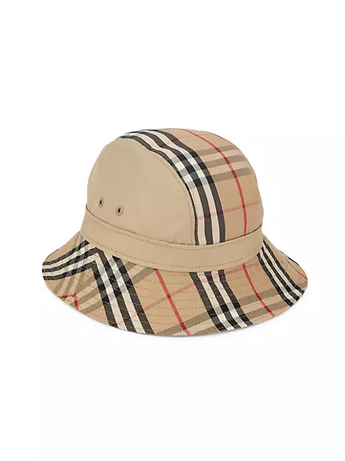 Burberry Beige Vintage Check Bucket Hat for Men