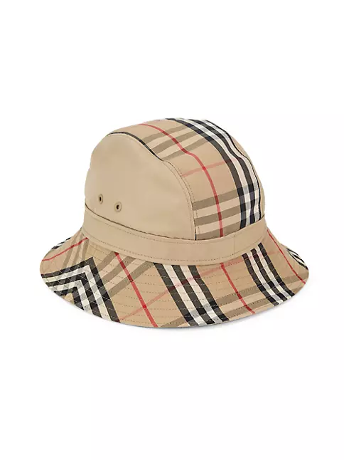 BURBERRY Checked canvas bucket hat