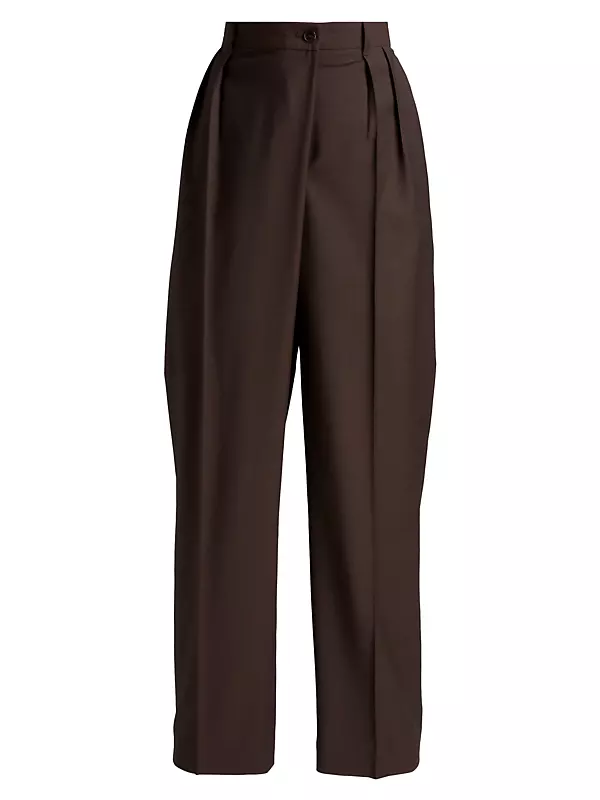 Shop The Row Willow Tailored Wool-Mohair Pants