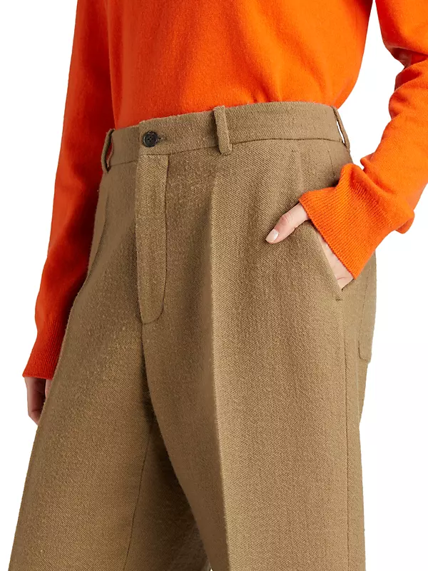 THE ROW Gustavo Straight-Leg Cotton and Silk-Blend Velvet Trousers