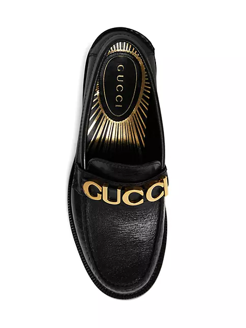 Shop Gucci Cara Classic Logo Moccasin Loafers