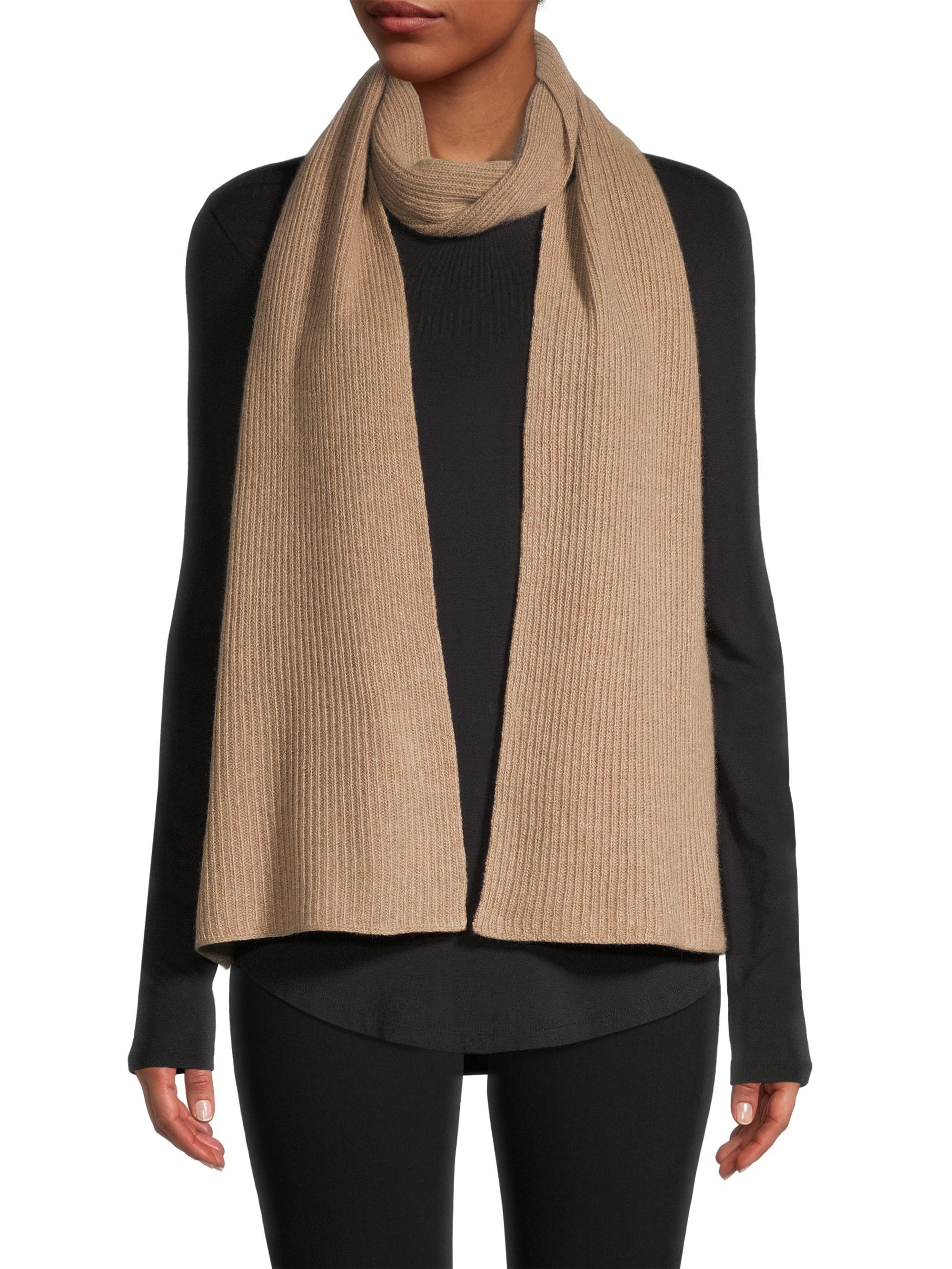 Saks Fifth Avenue COLLECTION Rib-Knit Cashmere Scarf Saks