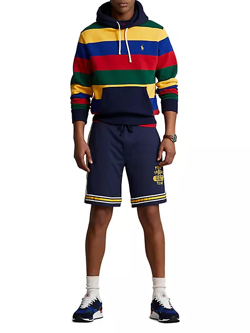 Polo by Ralph Lauren, Shirts, Polo Ralph Lauren Multicolor Monogram Logo  Athletic Fleece Hoodie Sweatshirt