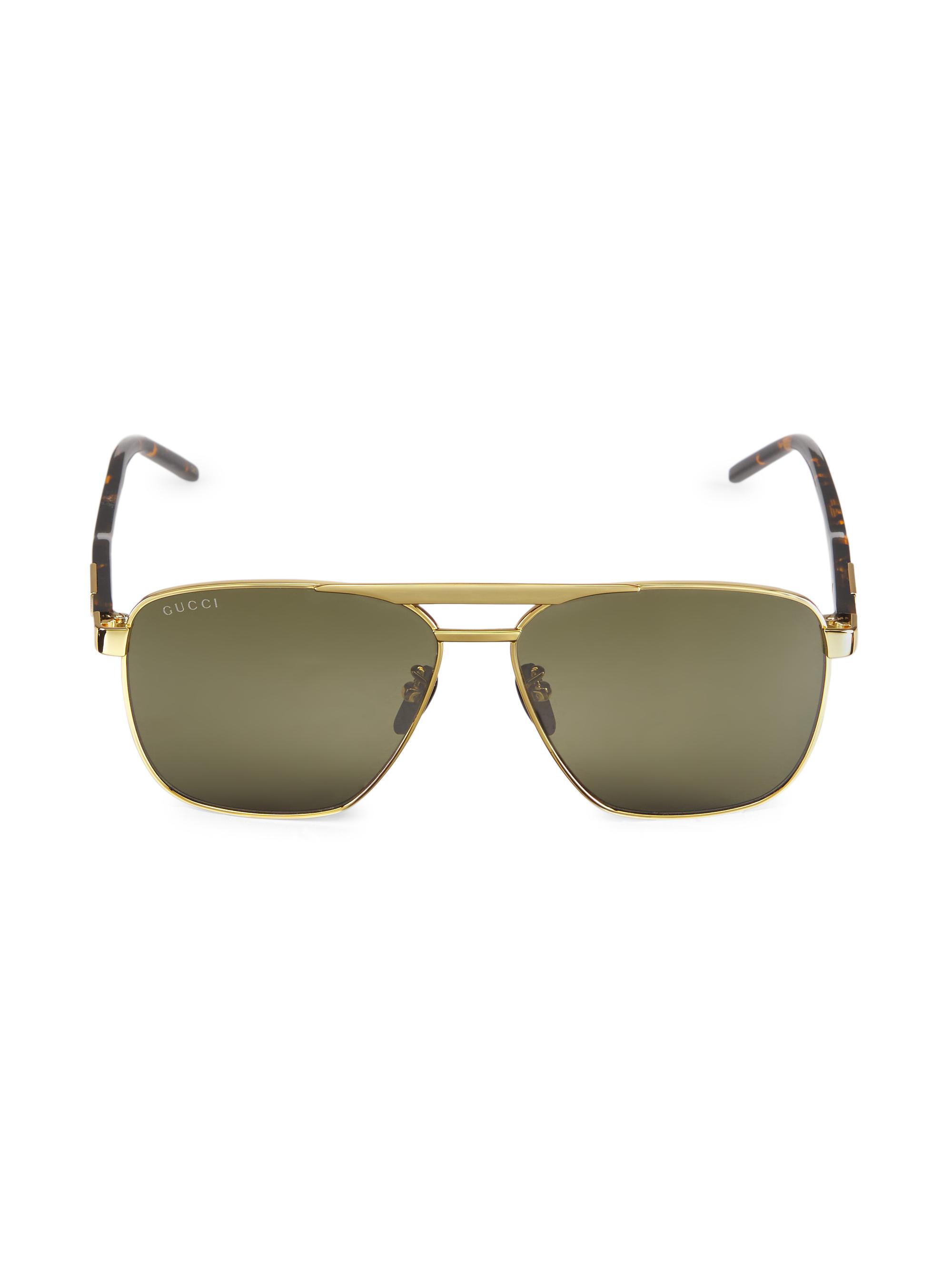 Gucci 58MM Sophisticated Combi Aviator Sunglasses | Saks  display picture 1