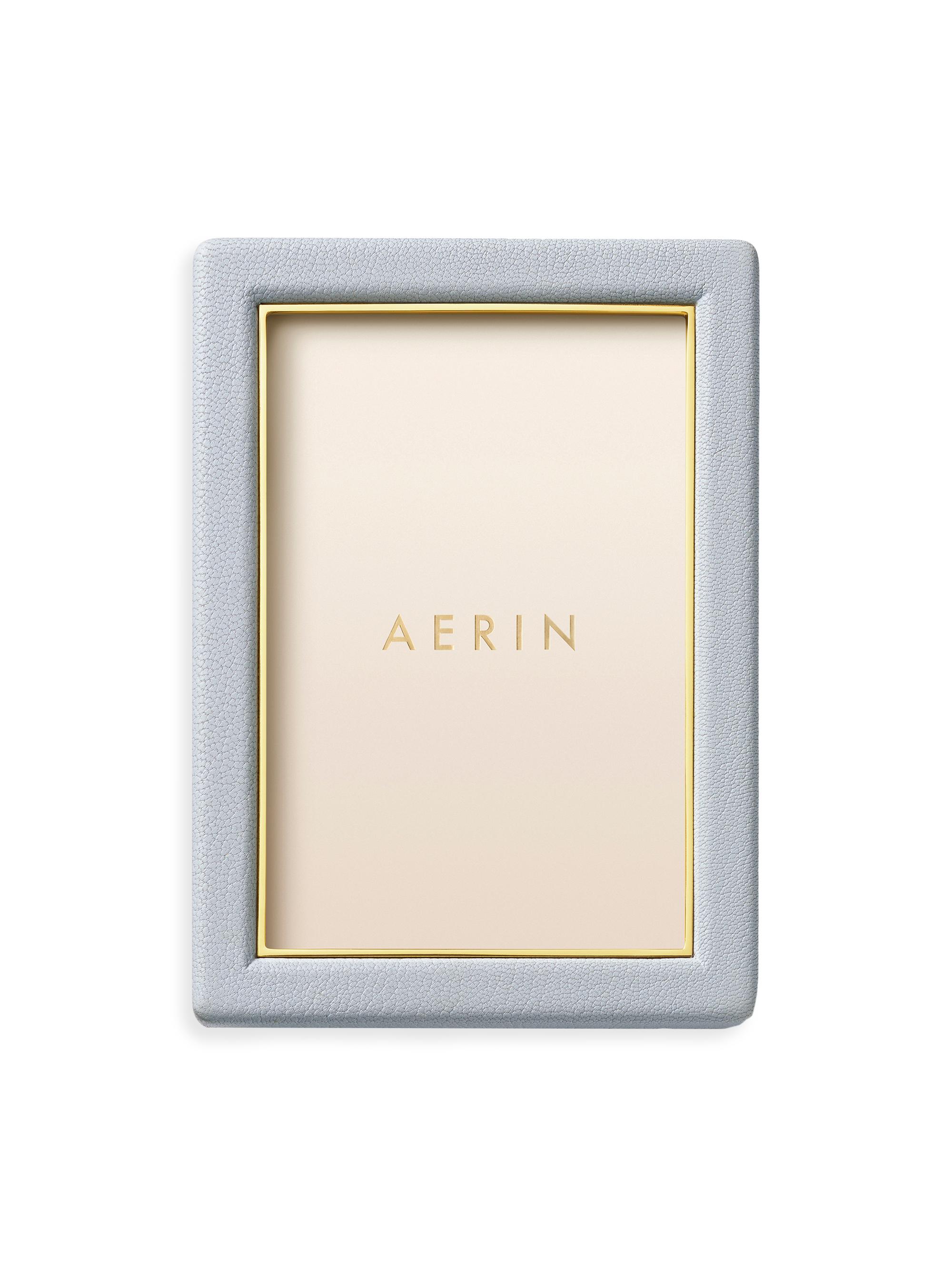 Aerin Piero Leather Frame - Blue Haze 5 x 7