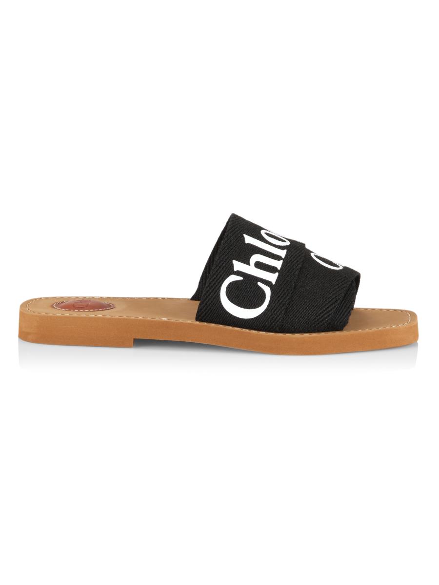 【送料&関税込】ChloAC Woody Sandals Chloé Woody Logo Slide Sandals | Saks Fifth Avenue