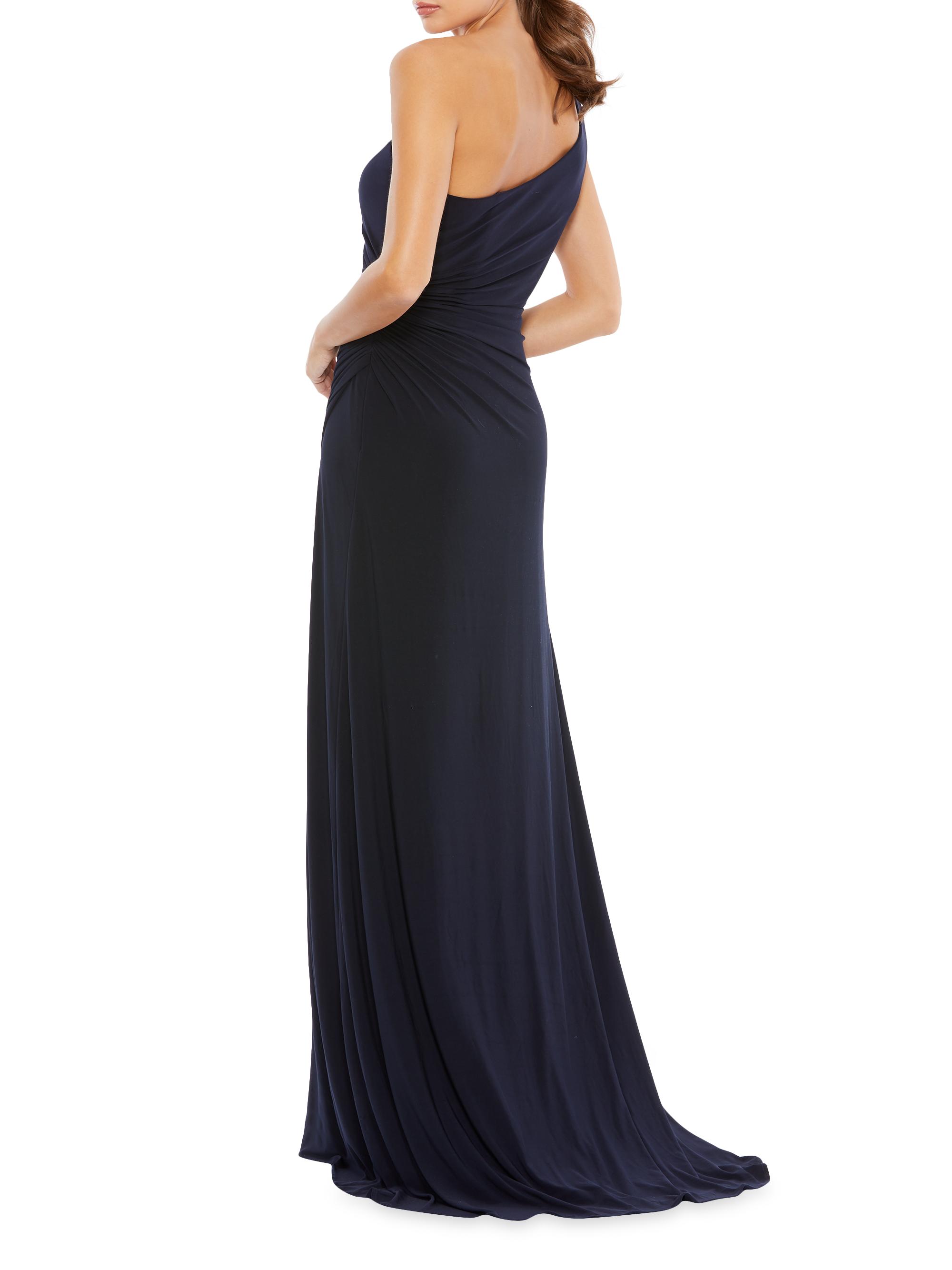 chinese dress ladies Mac Duggal Women's One Shoulder Side Cut Embellished Gown