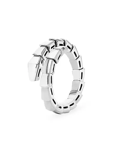 Serpenti Viper 18K White Gold Wrap Ring