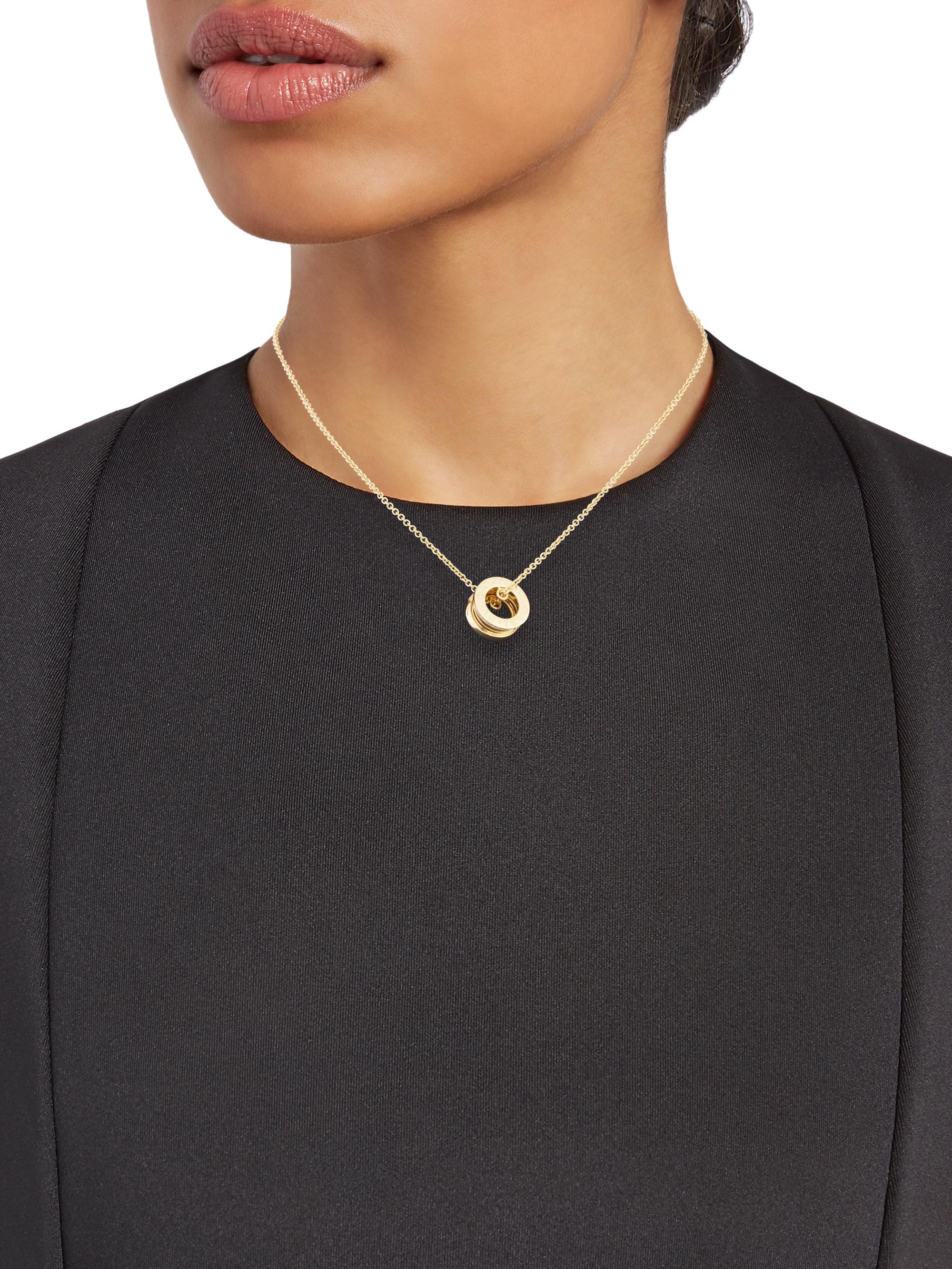 BVLGARI B.Zero1 18K Yellow Gold & Diamond Pendant Necklace | Saks