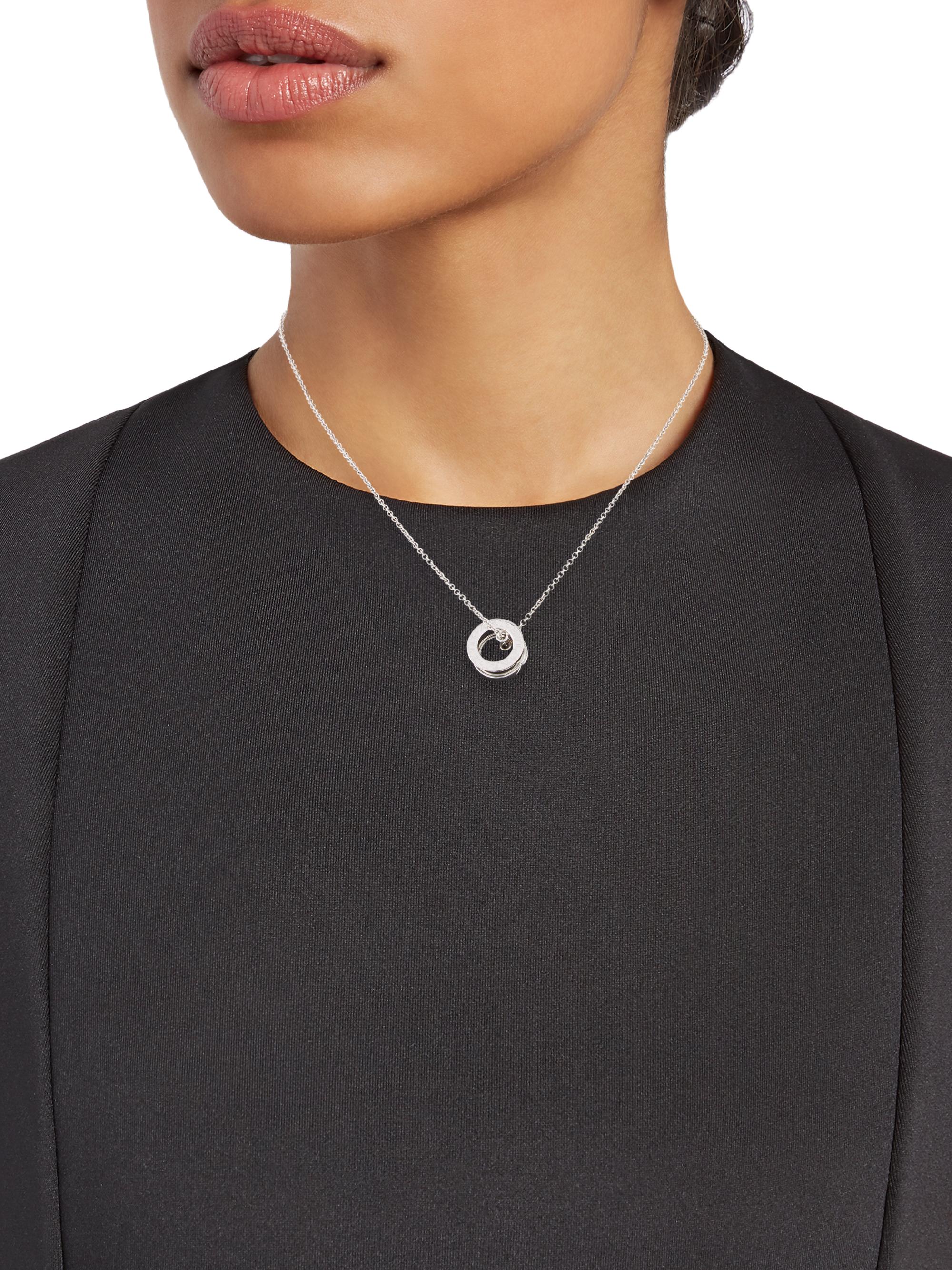 BVLGARI B.Zero1 18K White Gold & Diamond Pendant Necklace | Saks