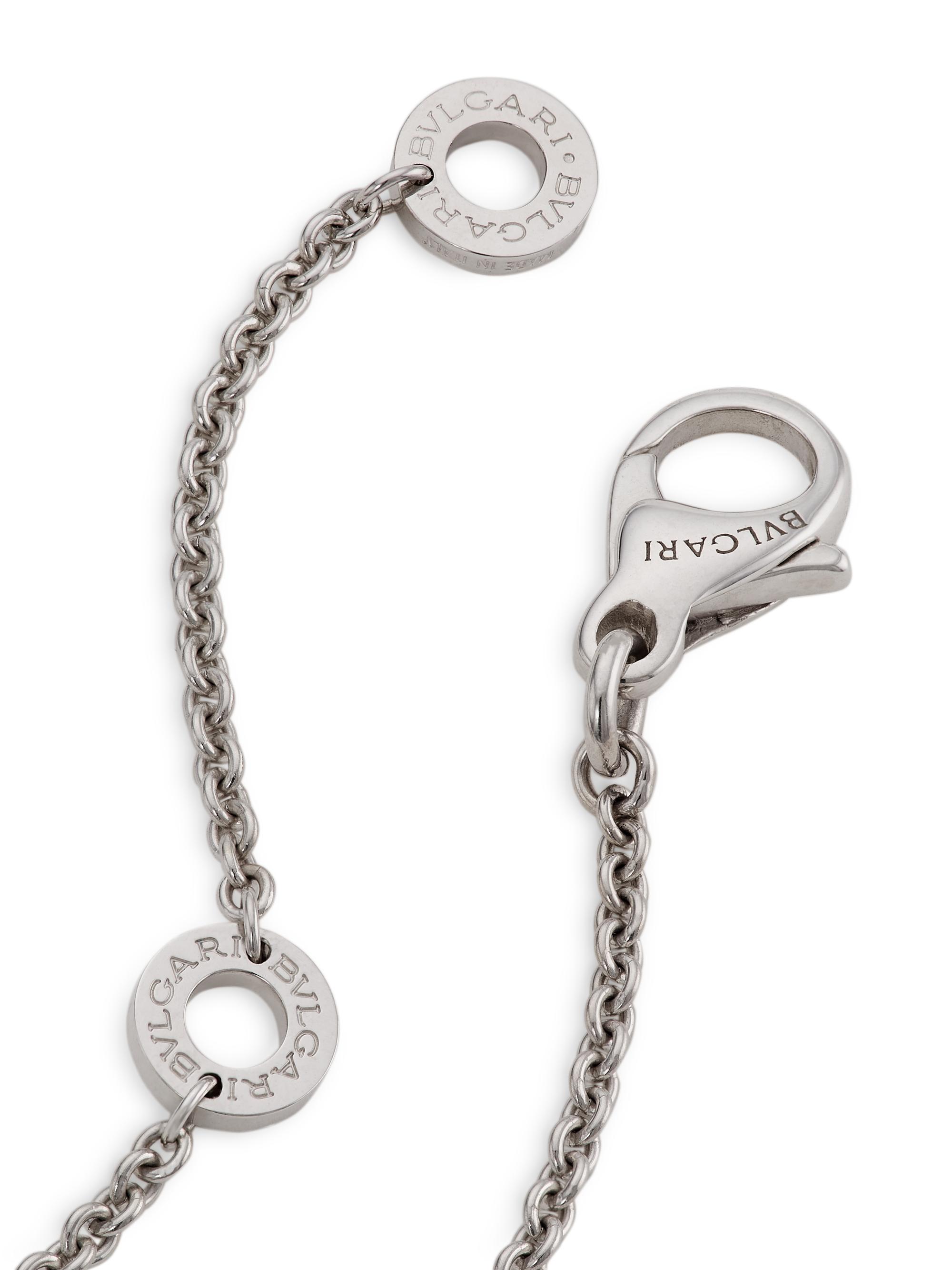 BVLGARI B.Zero1 18K White Gold & Diamond Pendant Necklace | Saks