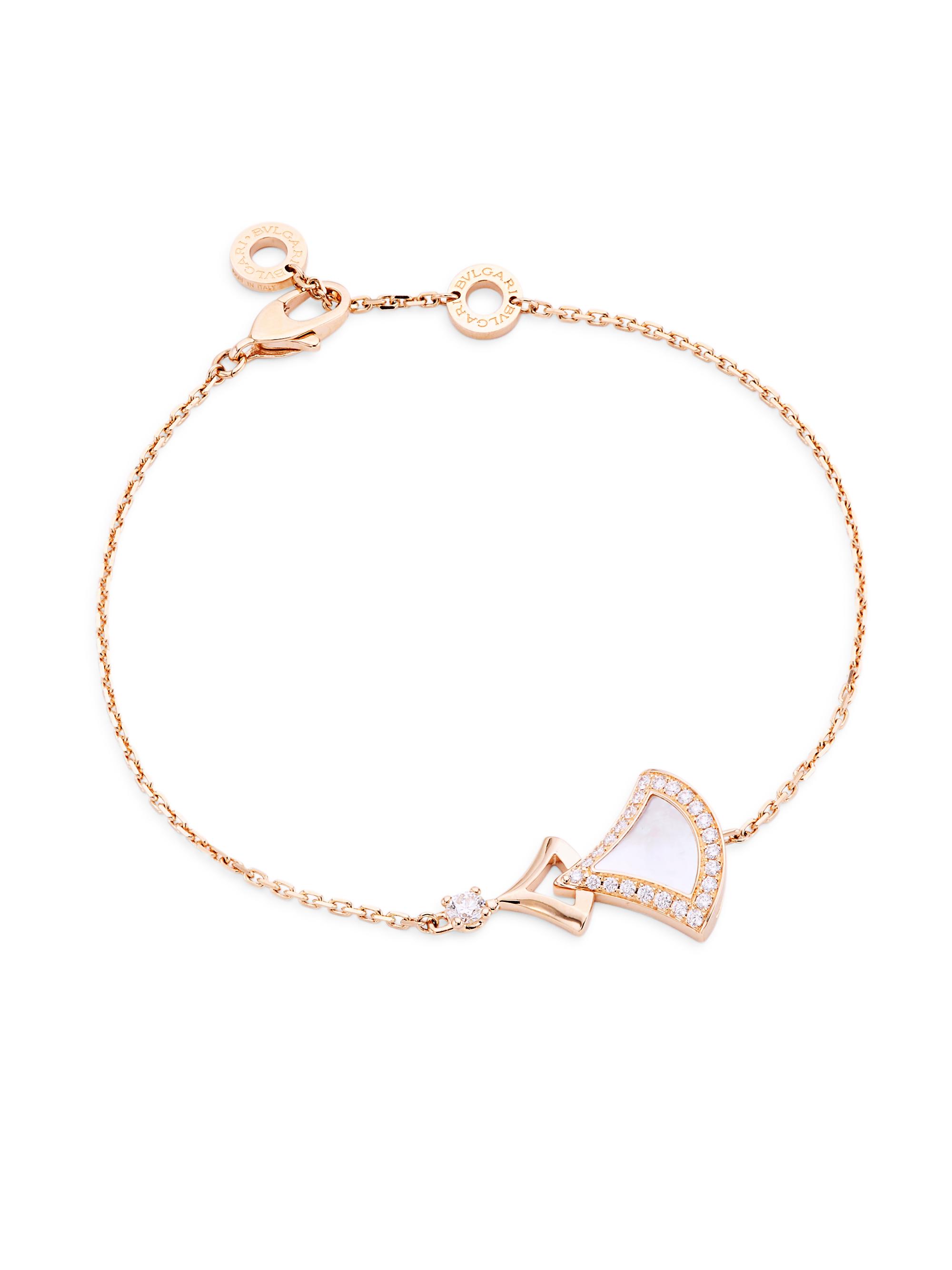BVLGARI Women's Divas' Dream 18K Rose Gold, Mother-Of-Pearl, & Diamond Bracelet - Mother Of Pearl