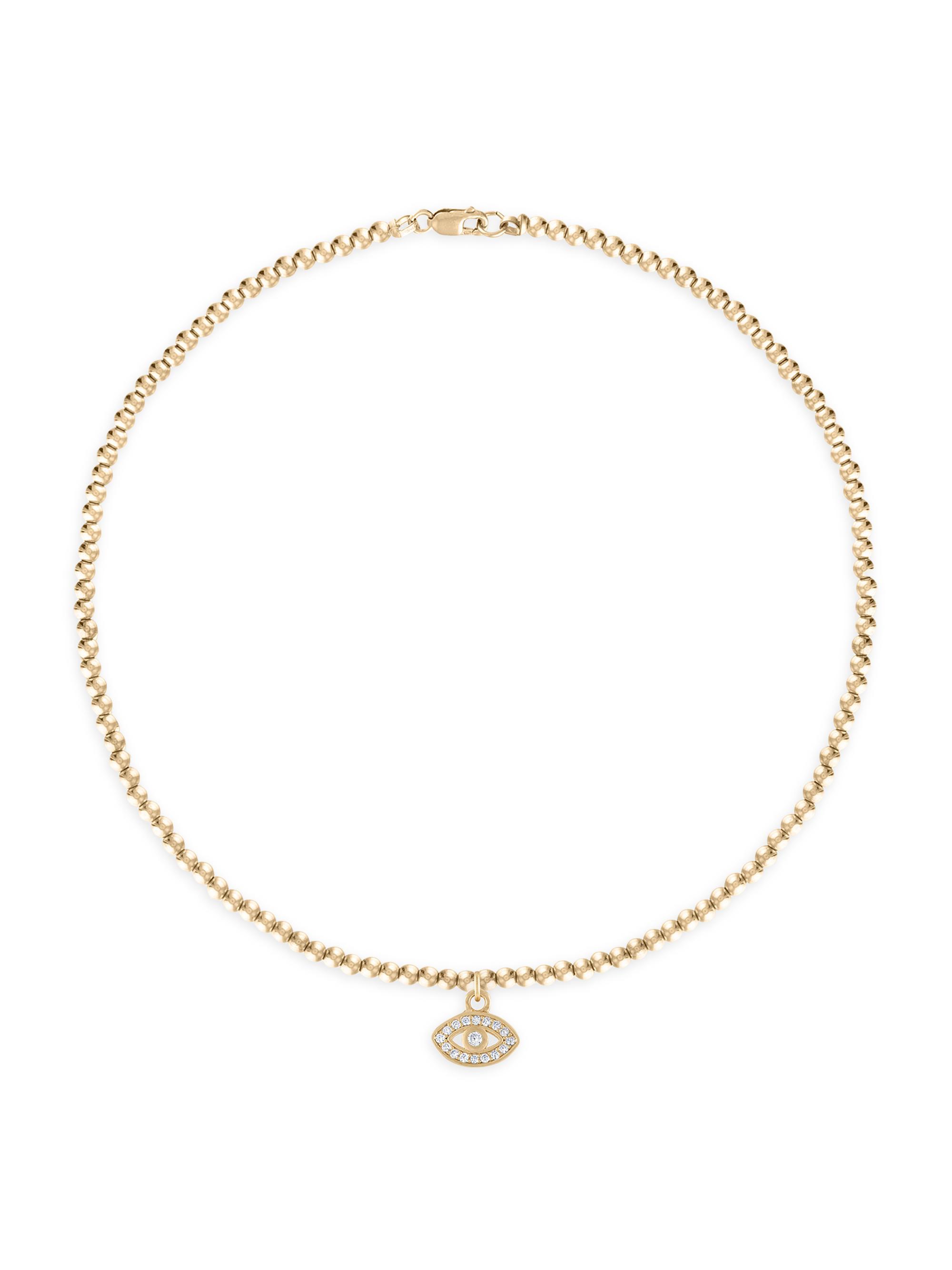 Alexa Leigh Women's 14K-Gold-Filled & Crystal Evil Eye Pendant Necklace
