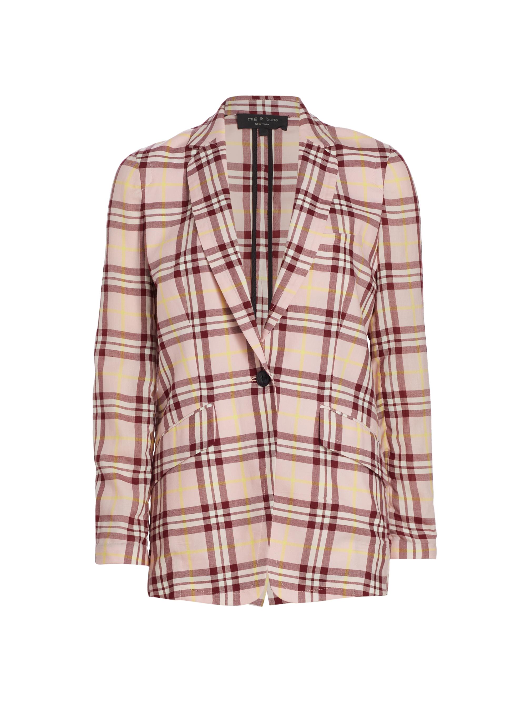 rag bone Margot Single-Breasted Plaid Blazer Saks Fifth Avenue