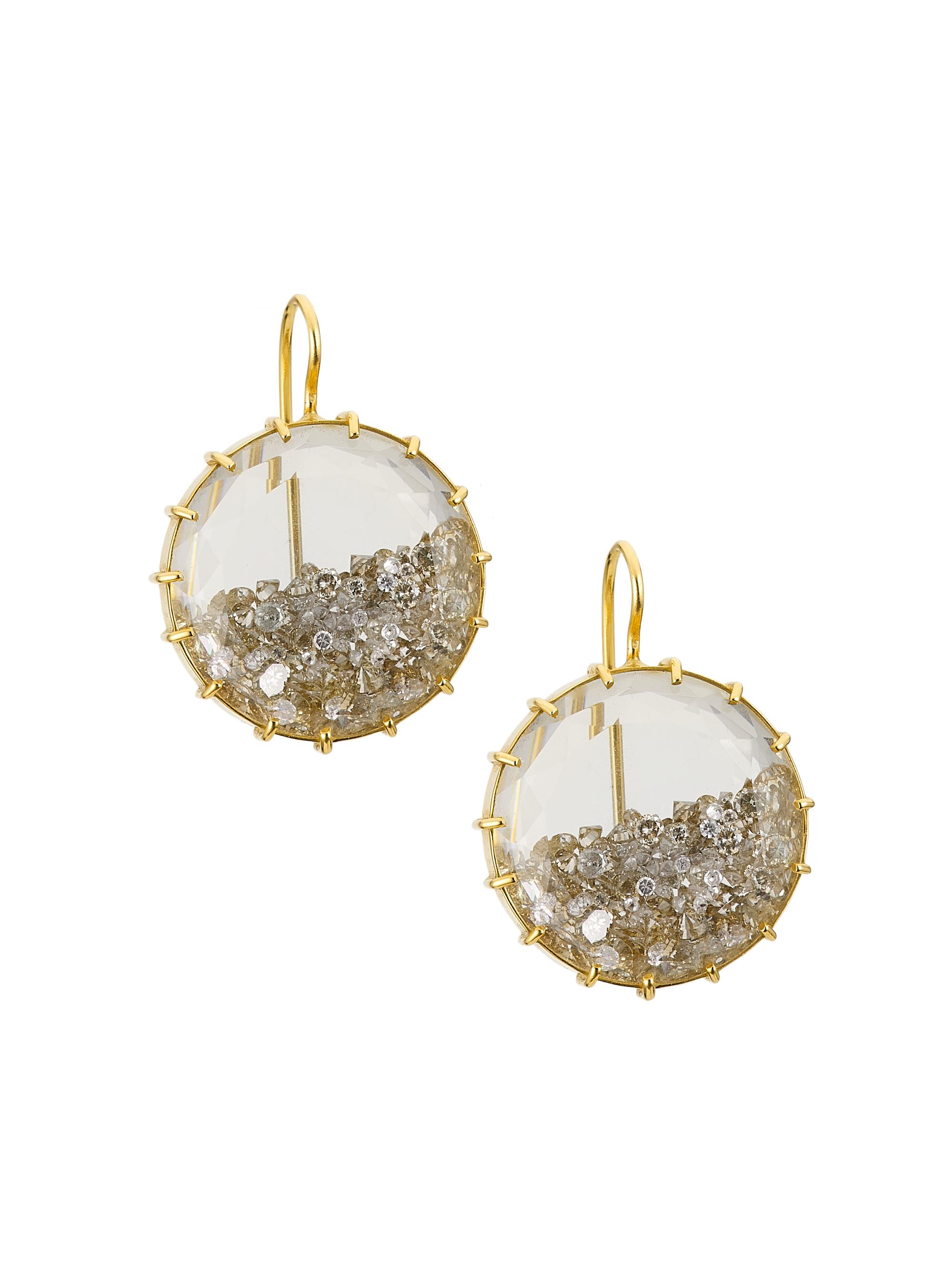 Renee Lewis Women's 18K Yellow Gold & Cinnamon Diamonds Shake Earrings