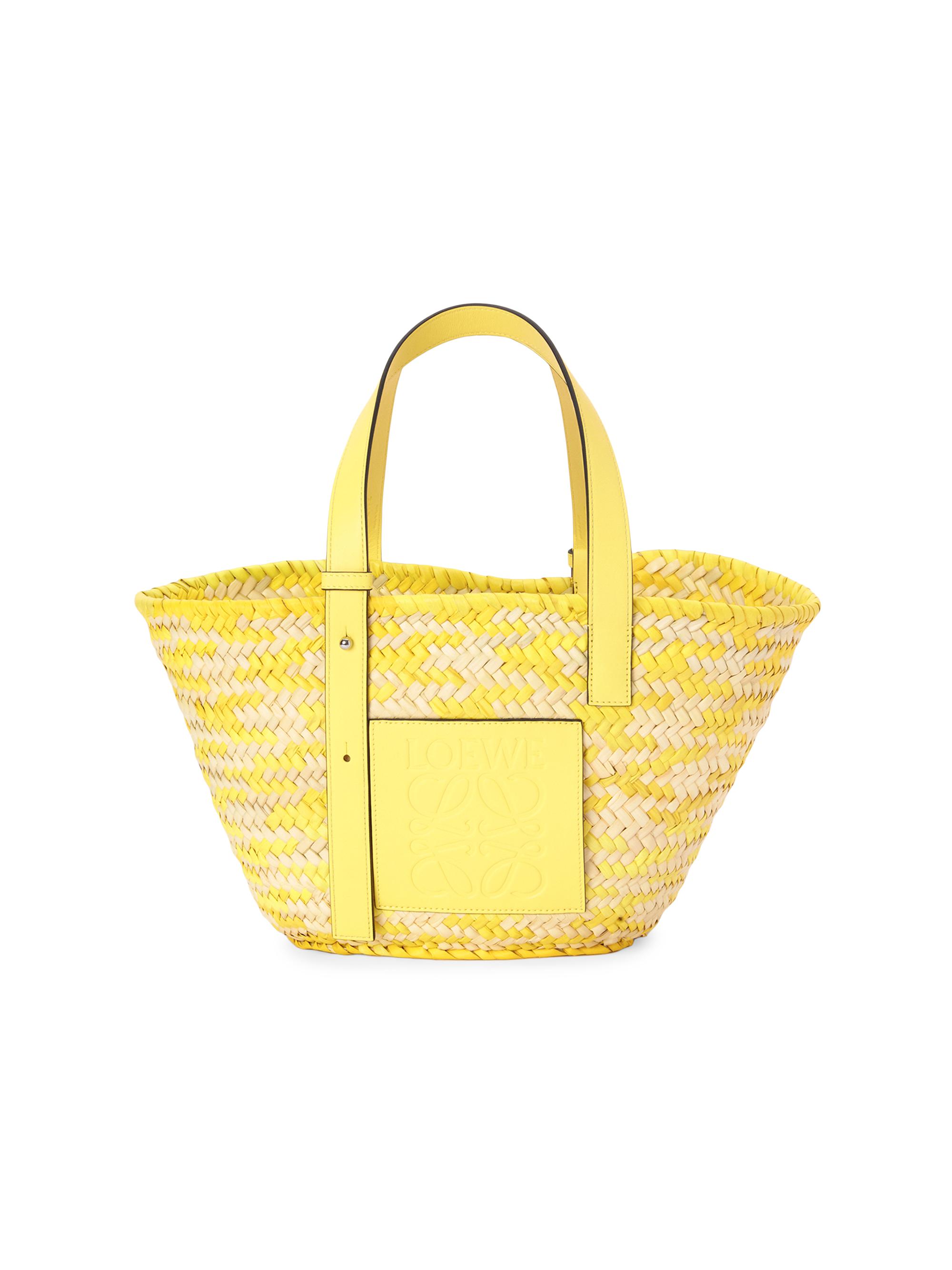 LOEWE Women's Confetti Woven Basket Bag - Natural Lemon