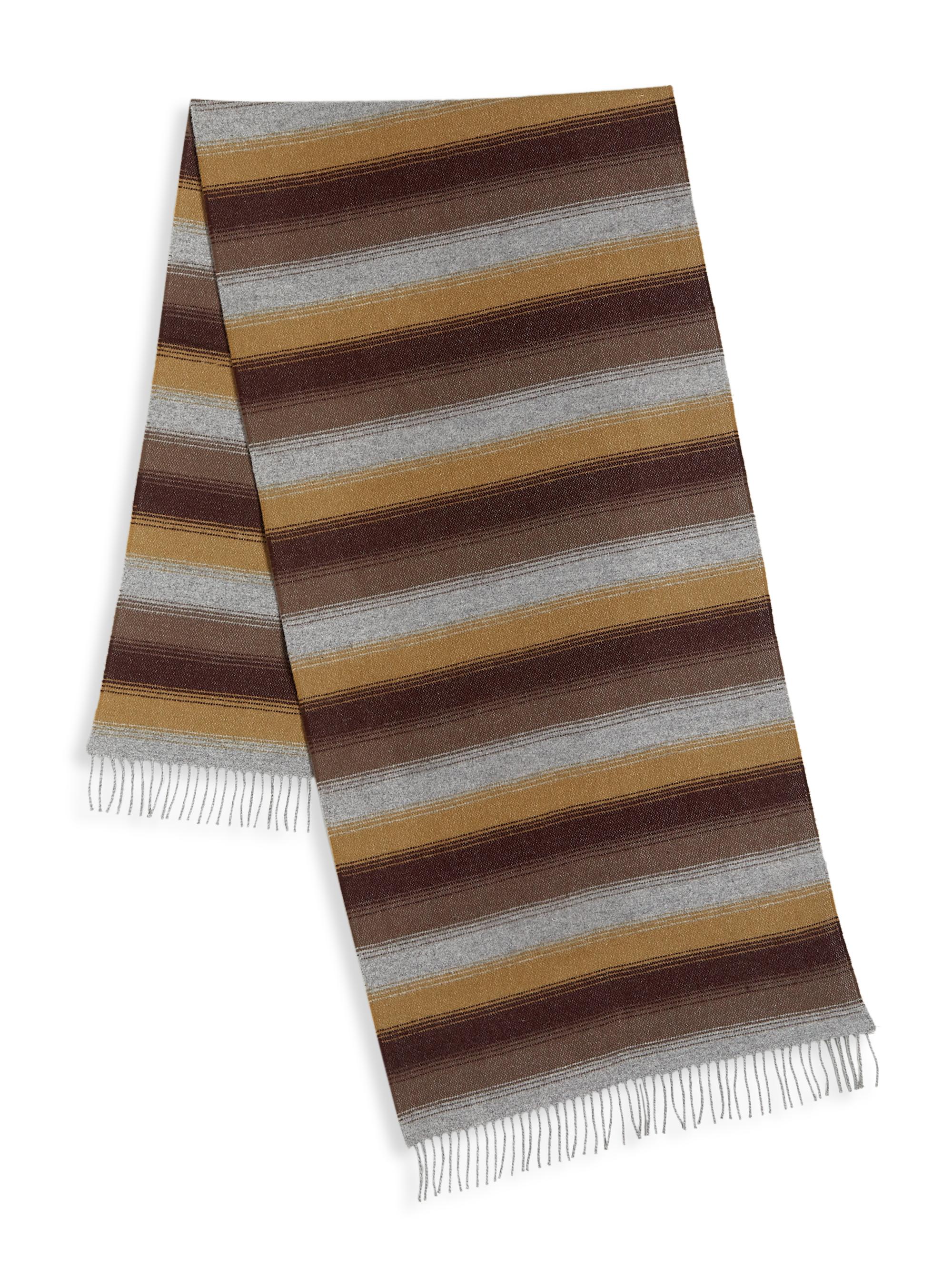 Saks Fifth Avenue COLLECTION Brushed Striped Scarf