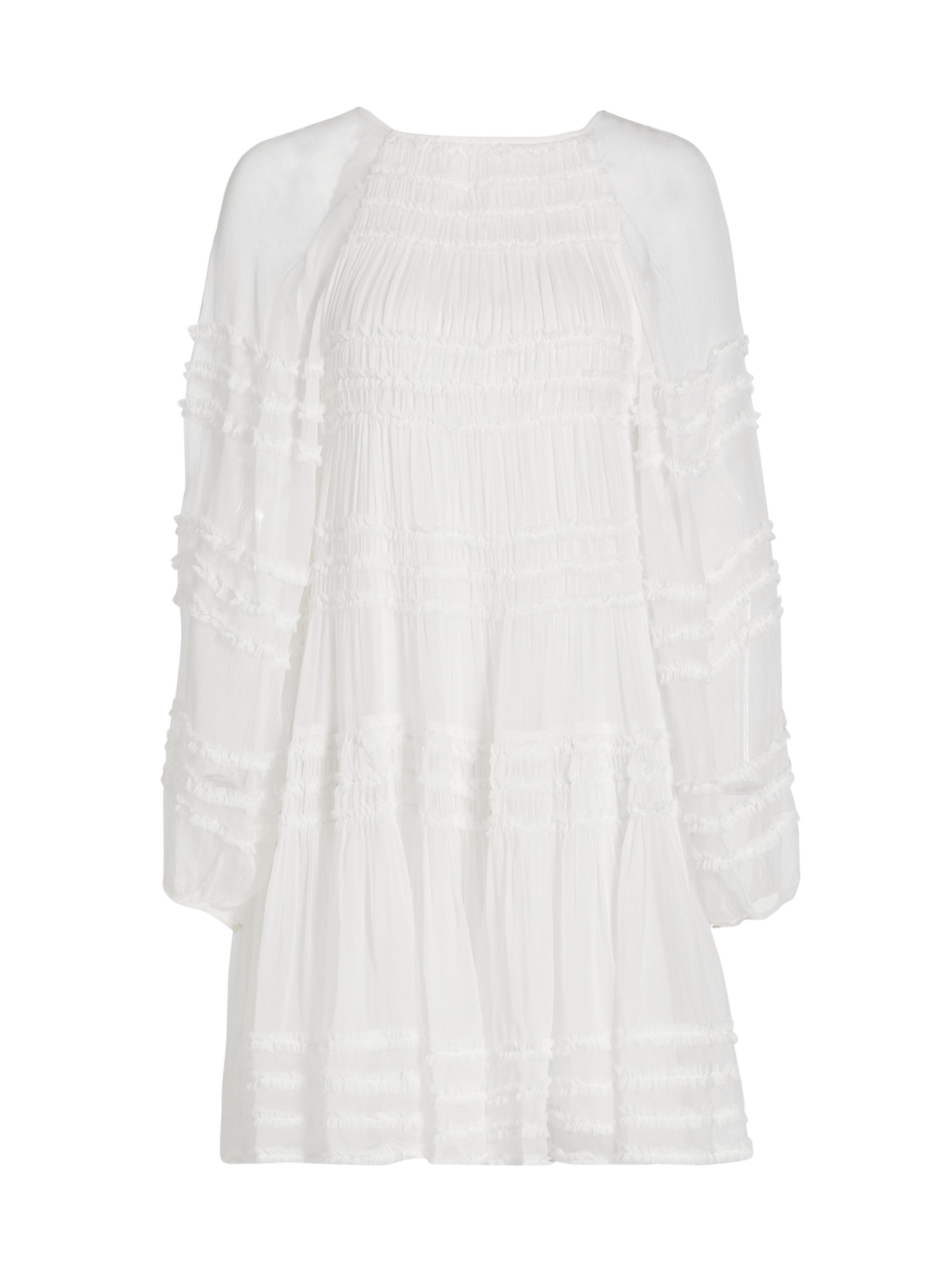 Magali Pascal Women's Amaia Tiered Trapeze Dress - Off White