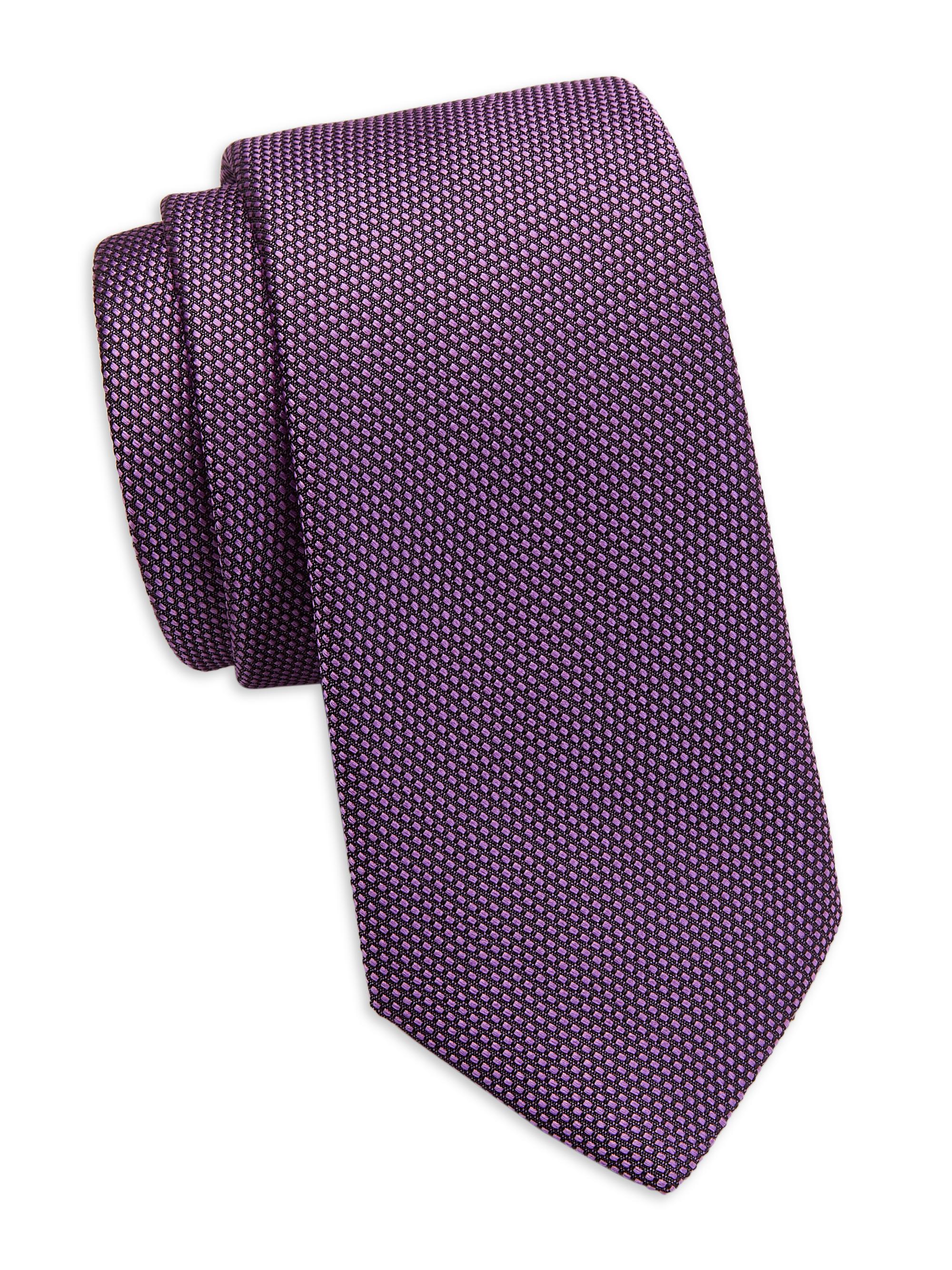 Saks Fifth Avenue Men's COLLECTION Micro Tweed Neck Tie - Elder Berry