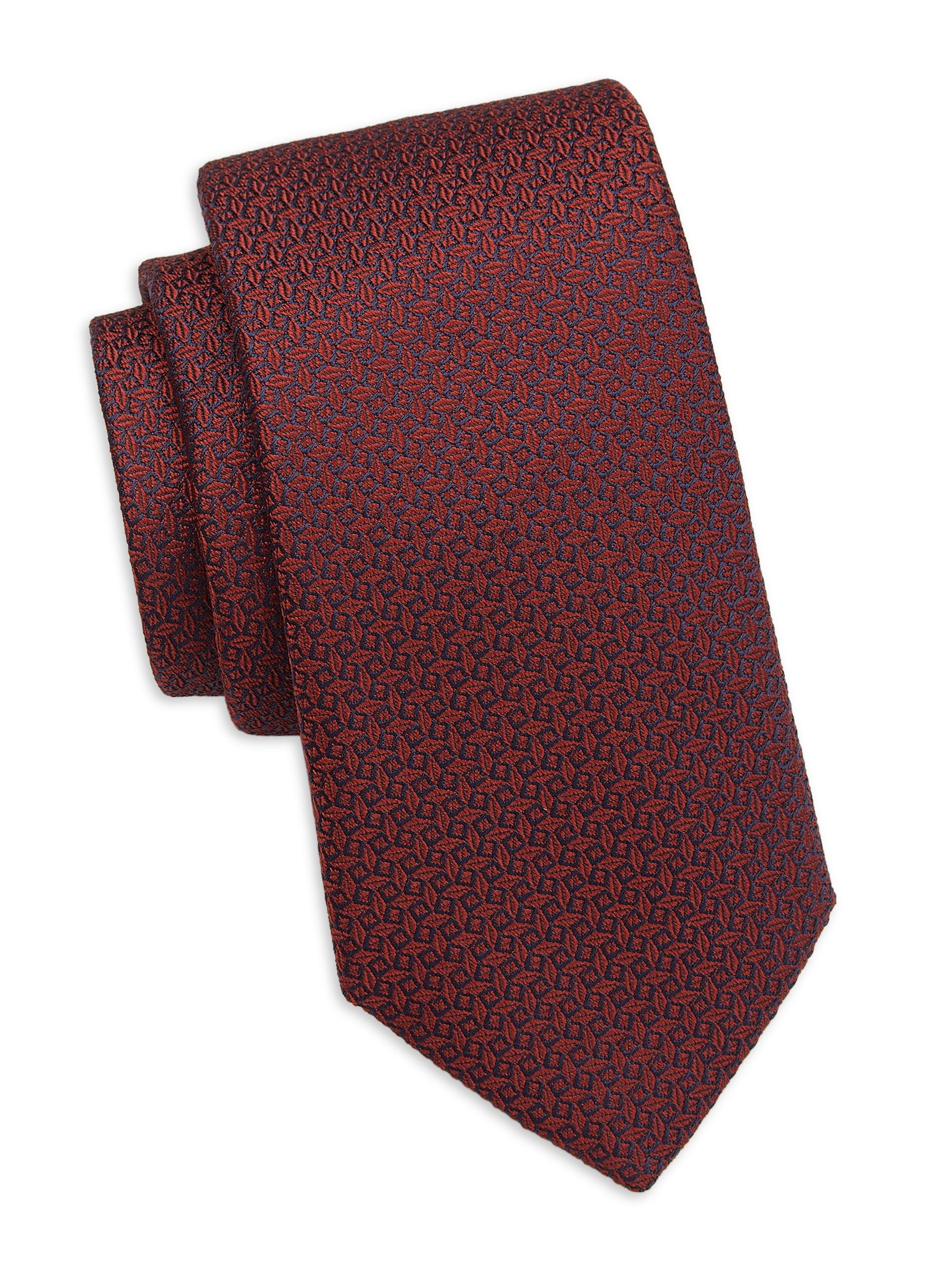 Saks Fifth Avenue Men's COLLECTION Diamond Print Necktie - Ginger Spice