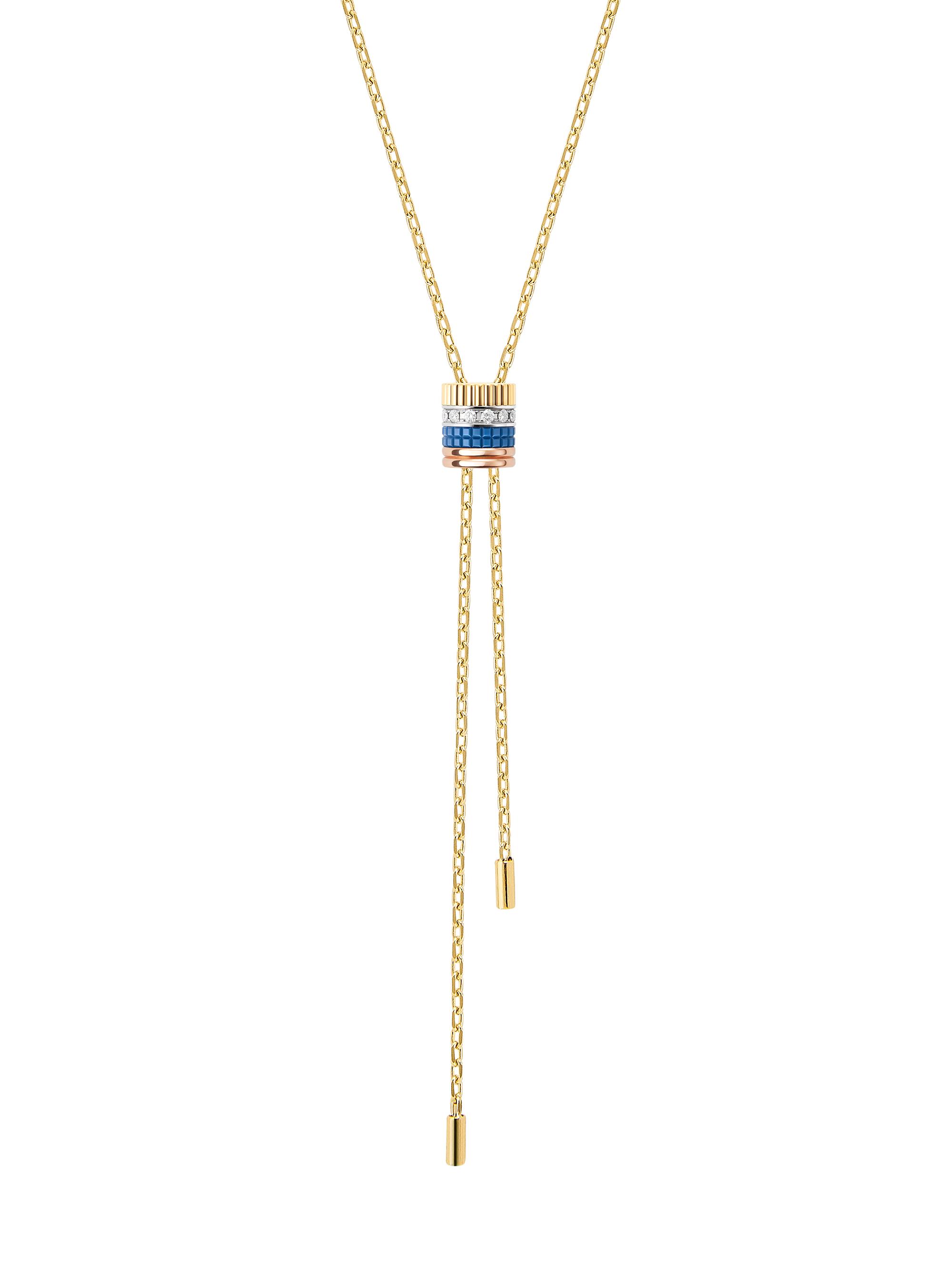 Boucheron Women's Quatre Blue Edition 18K Gold & Diamond Tie Necklace - Yellow Gold