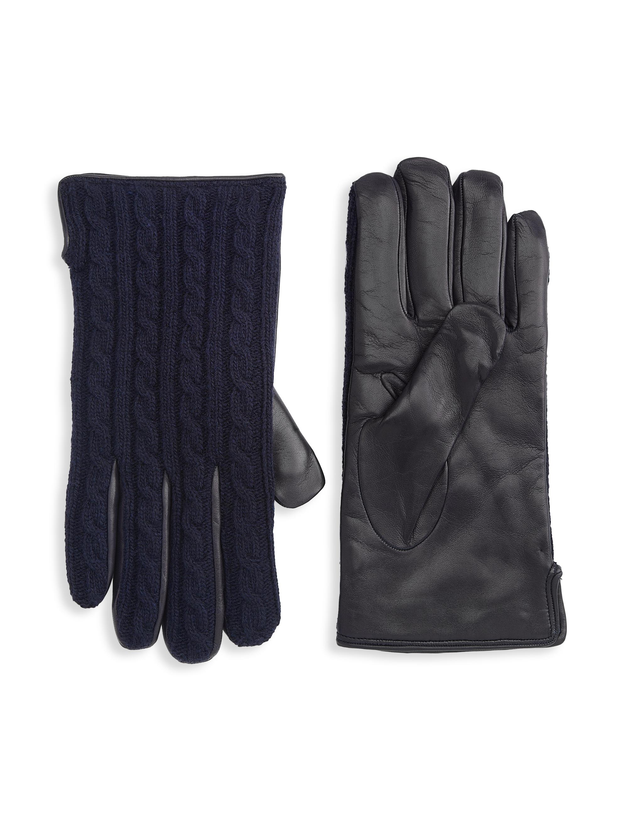 UGG 3 Point Leather Gloves | Saks Fifth Avenue