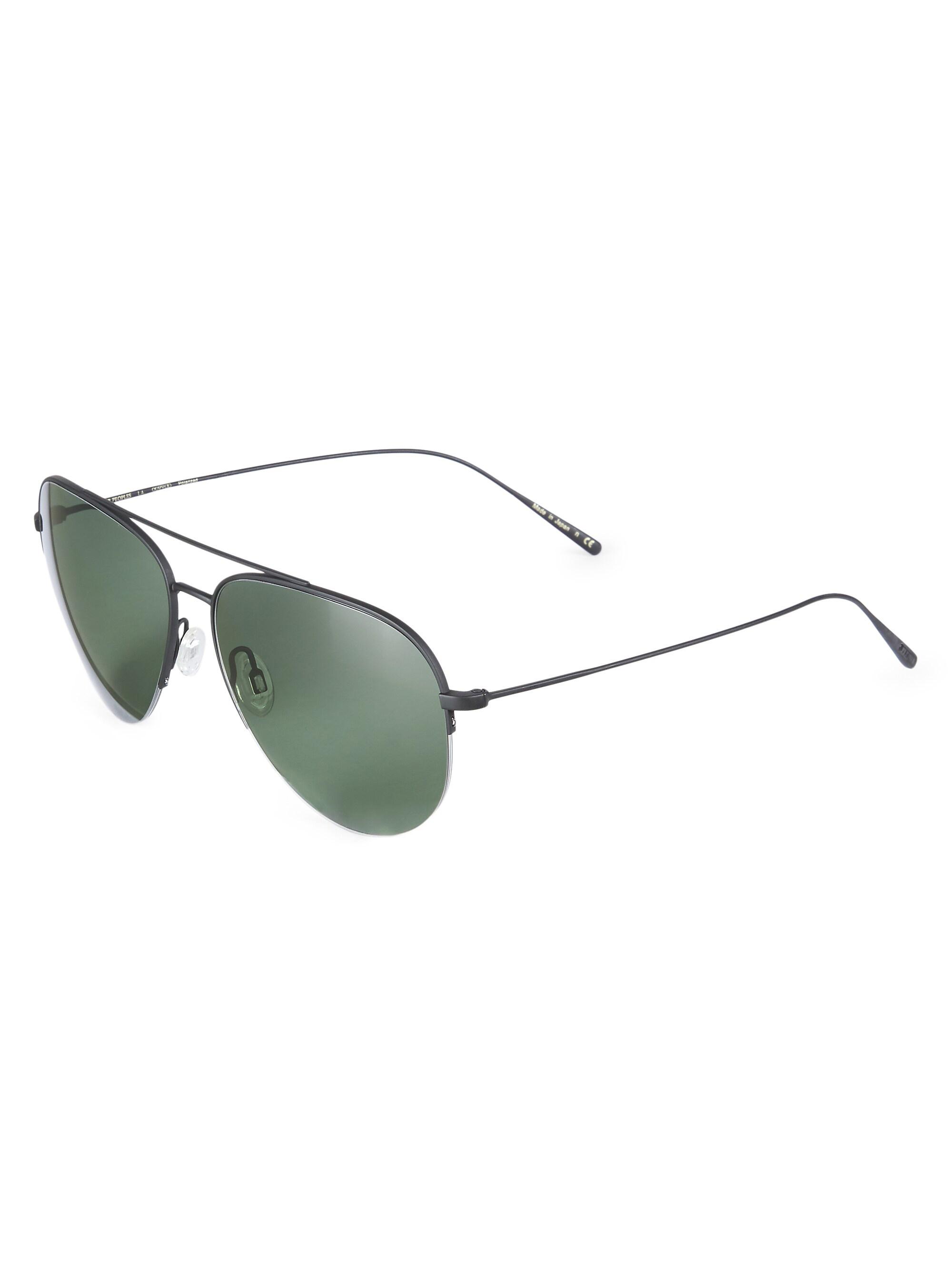 Oliver Peoples Men's Cleamons 60MM Pilot Sunglasses - Black