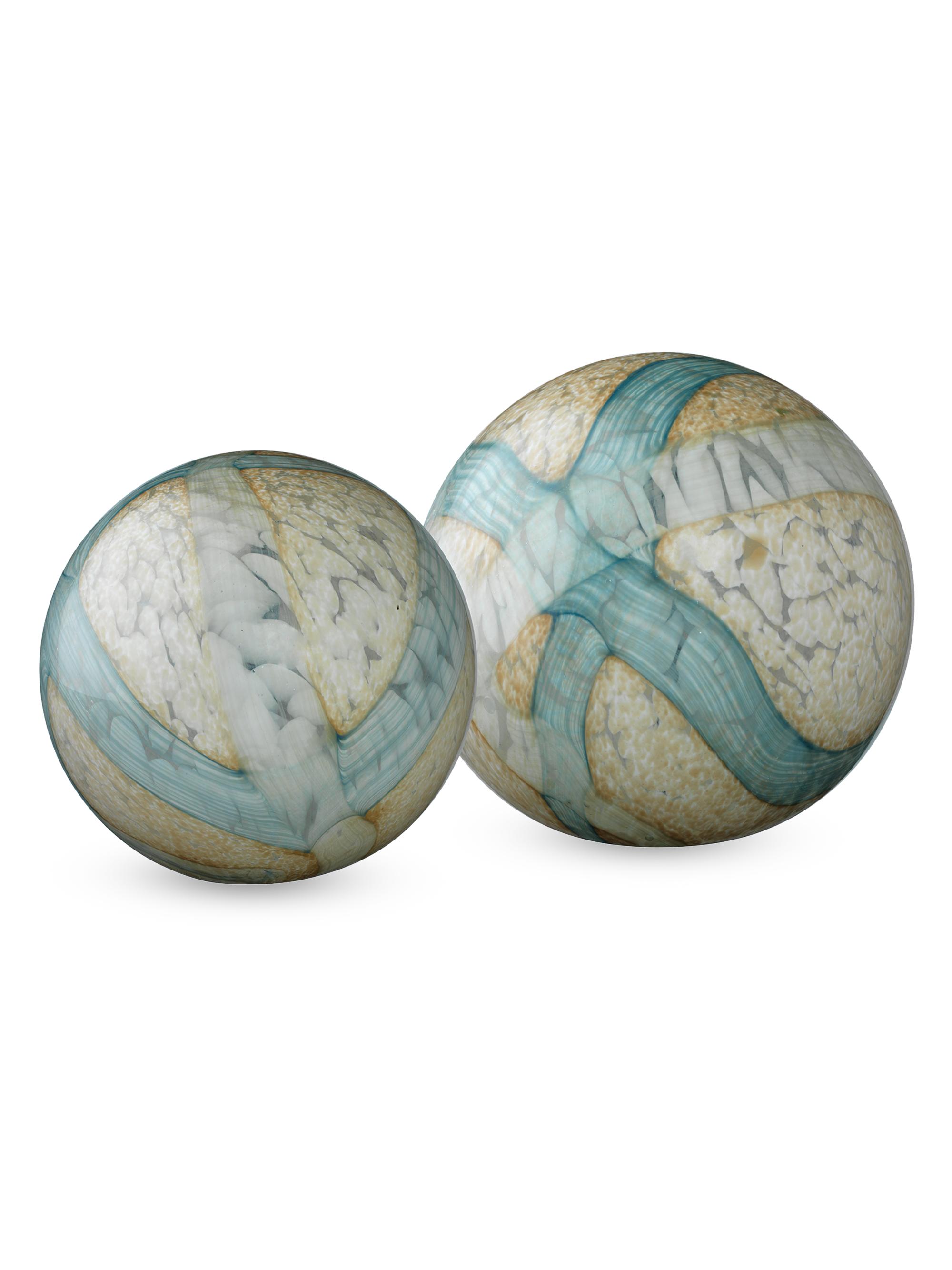 Jamie Young Co. Coastal Cosmos Glass Spheres - Blue Beige