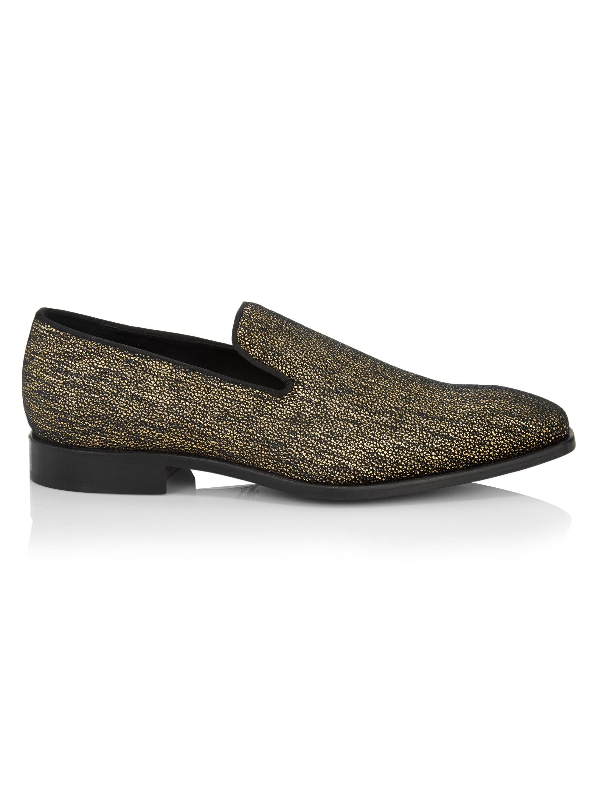 Saks Fifth Avenue Men's COLLECTION Glitter Canvas Loafers - Moonless Night