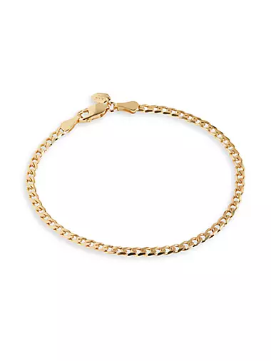 Saffi 22K-Gold-Plated Small Curb-Chain Bracelet