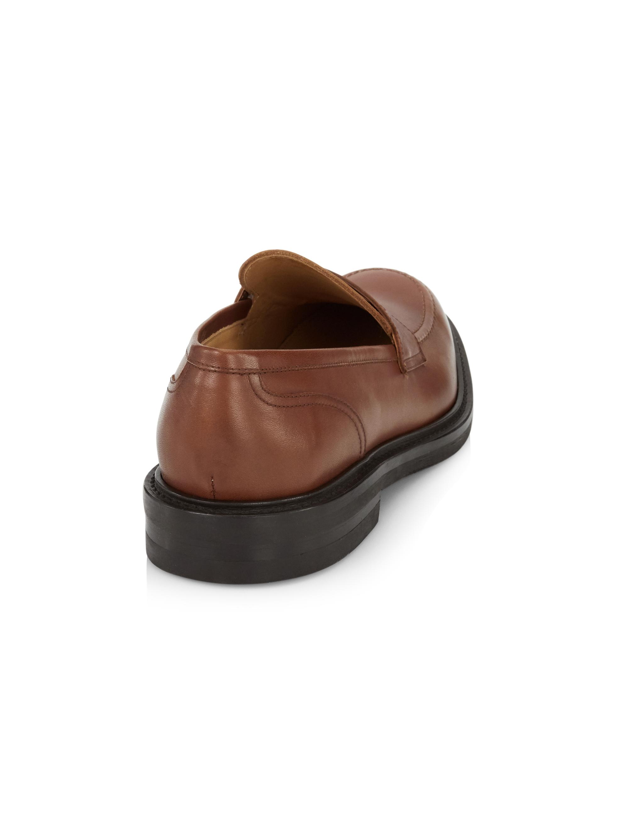 Saks Fifth Avenue COLLECTION Leather Penny Loafers | Saks  display picture 3